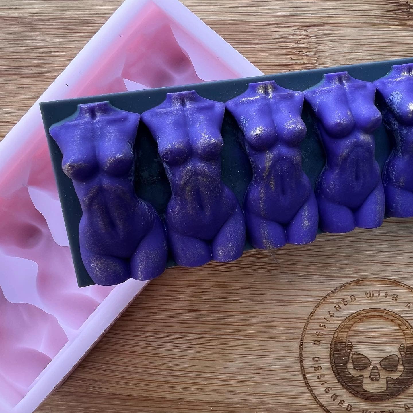 Front Facing Goddess Torso Snapbar Silicone Mold - Designed with a Twist - Top quality silicone molds made in the UK.