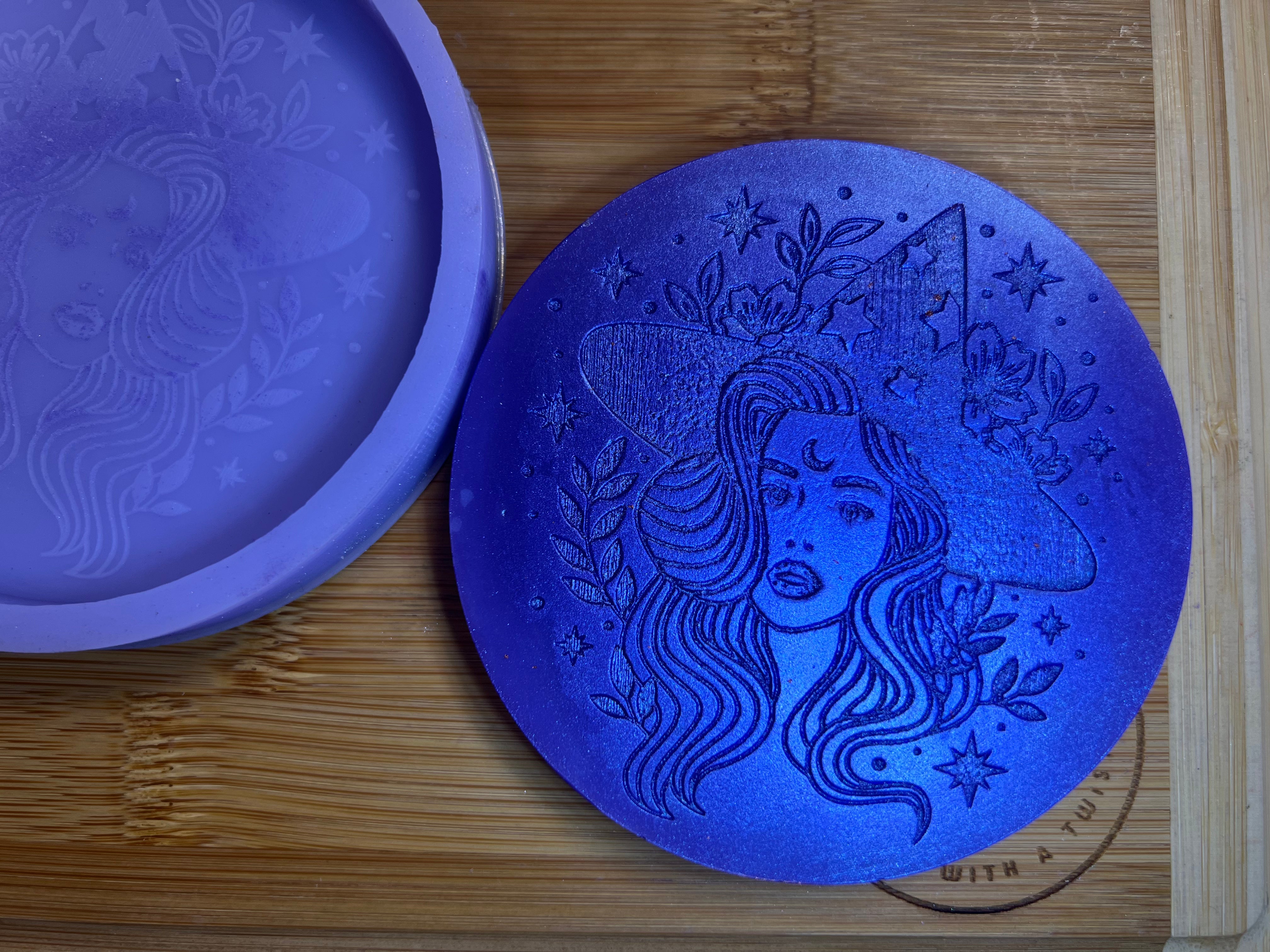 Single Pretty Witch Wax Melt Silicone Mold - Designed with a Twist - Top quality silicone molds made in the UK.