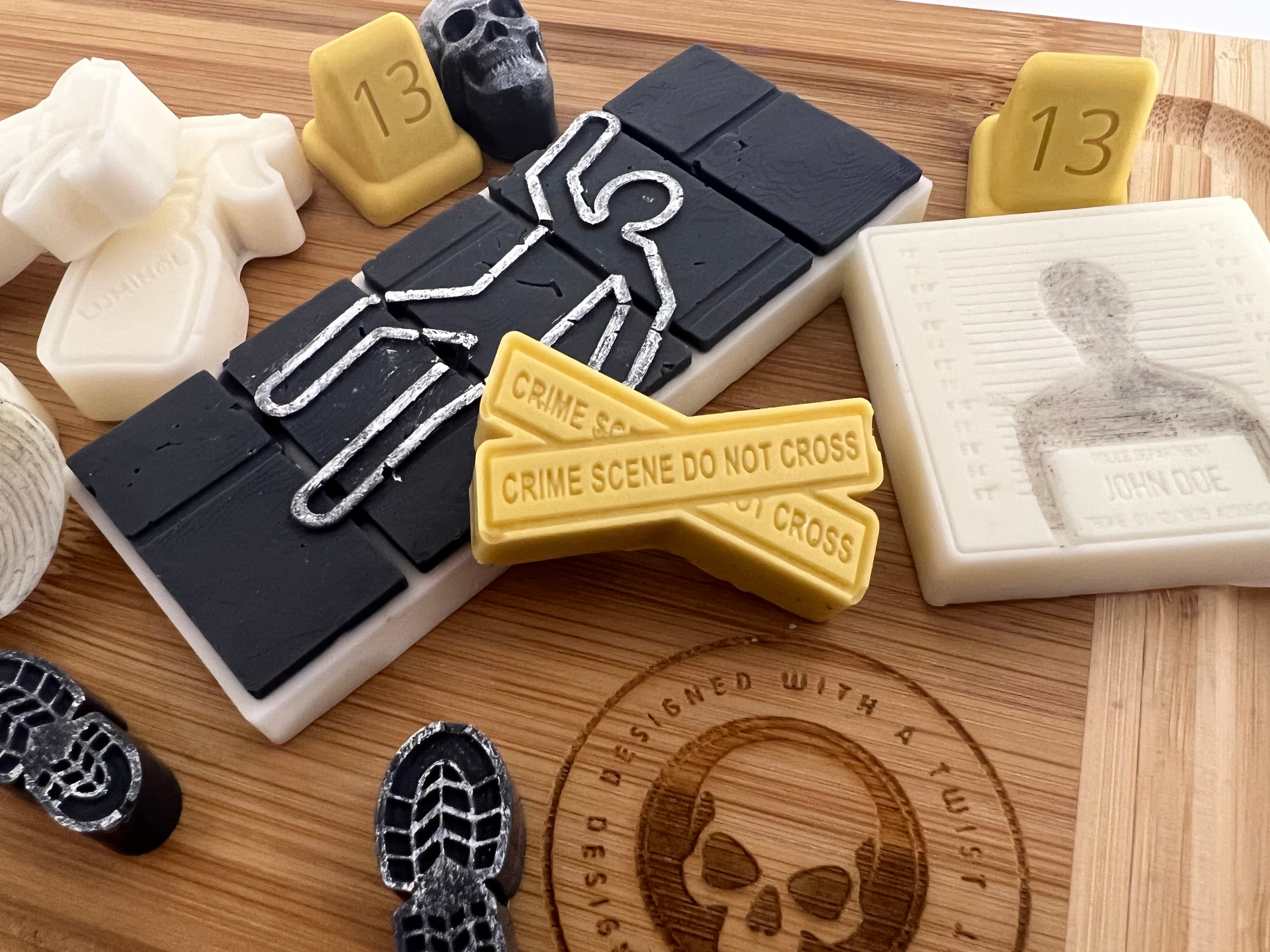 True Crime Wax Melt and Snap Bar Silicone Mold - Designed with a Twist - Top quality silicone molds made in the UK.