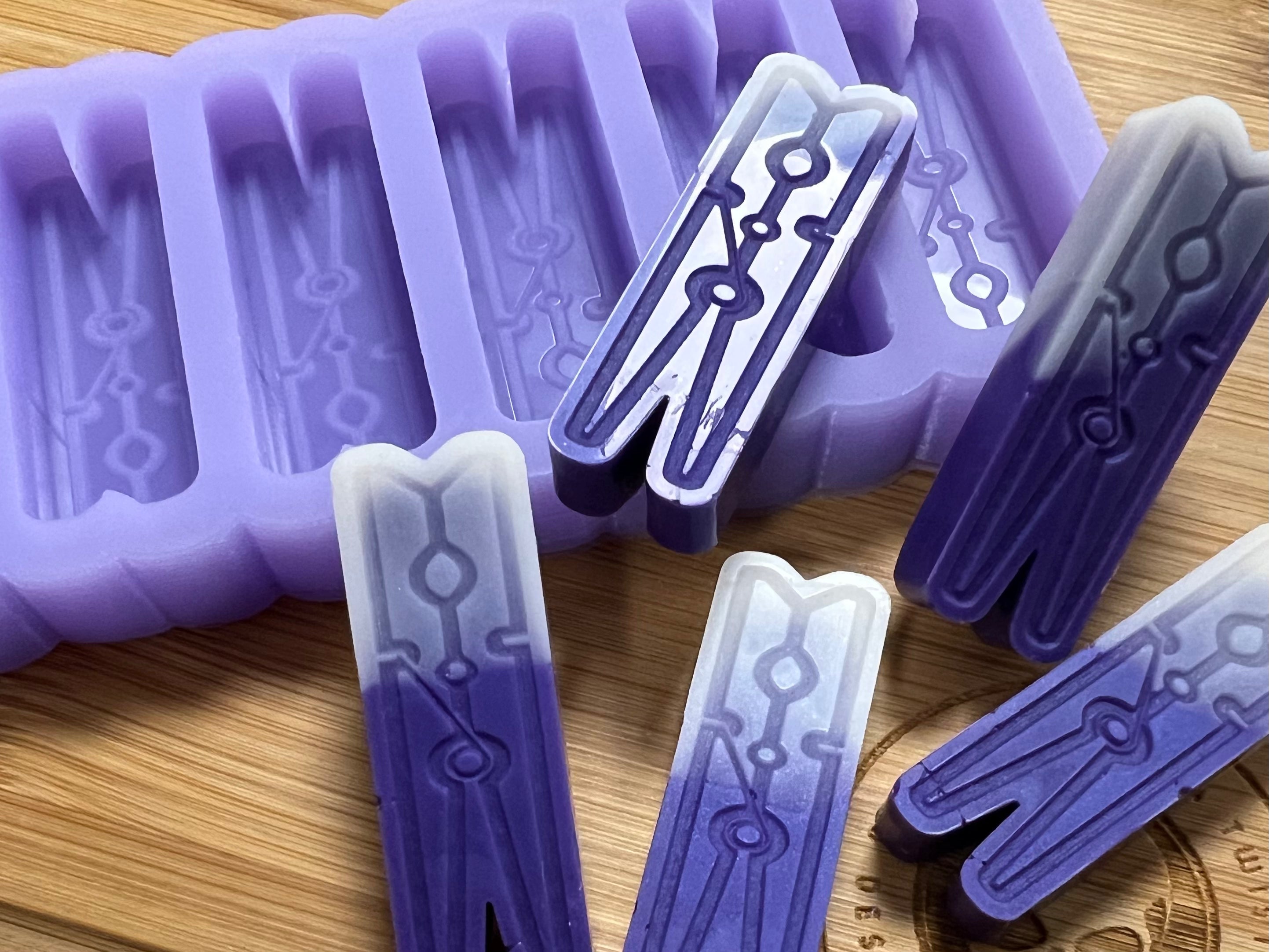 Laundry Pegs Wax Melt Silicone Mold - Designed with a Twist - Top quality silicone molds made in the UK.