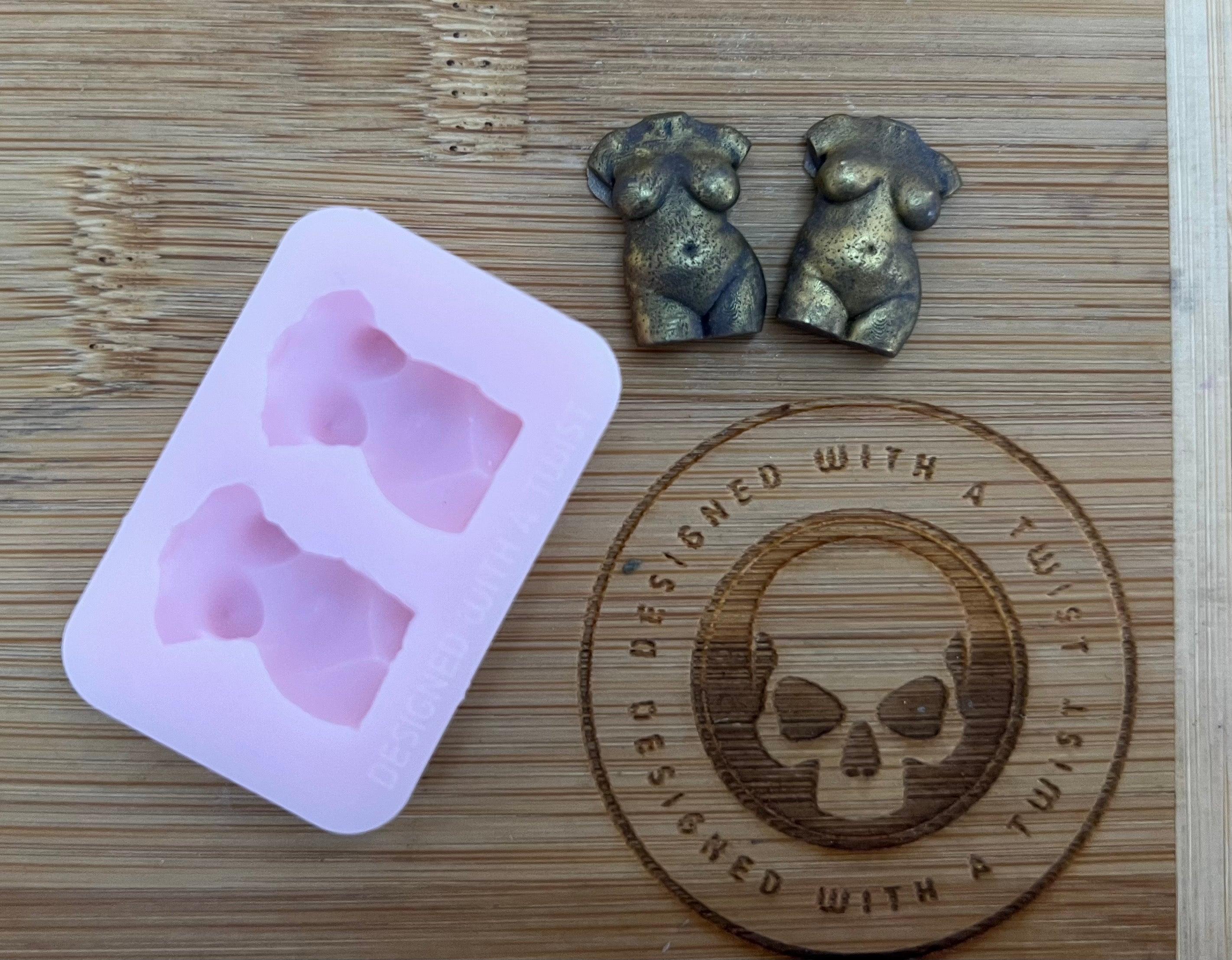 Plus Size Goddess Stud Earring Silicone Mold - Designed with a Twist - Top quality silicone molds made in the UK.