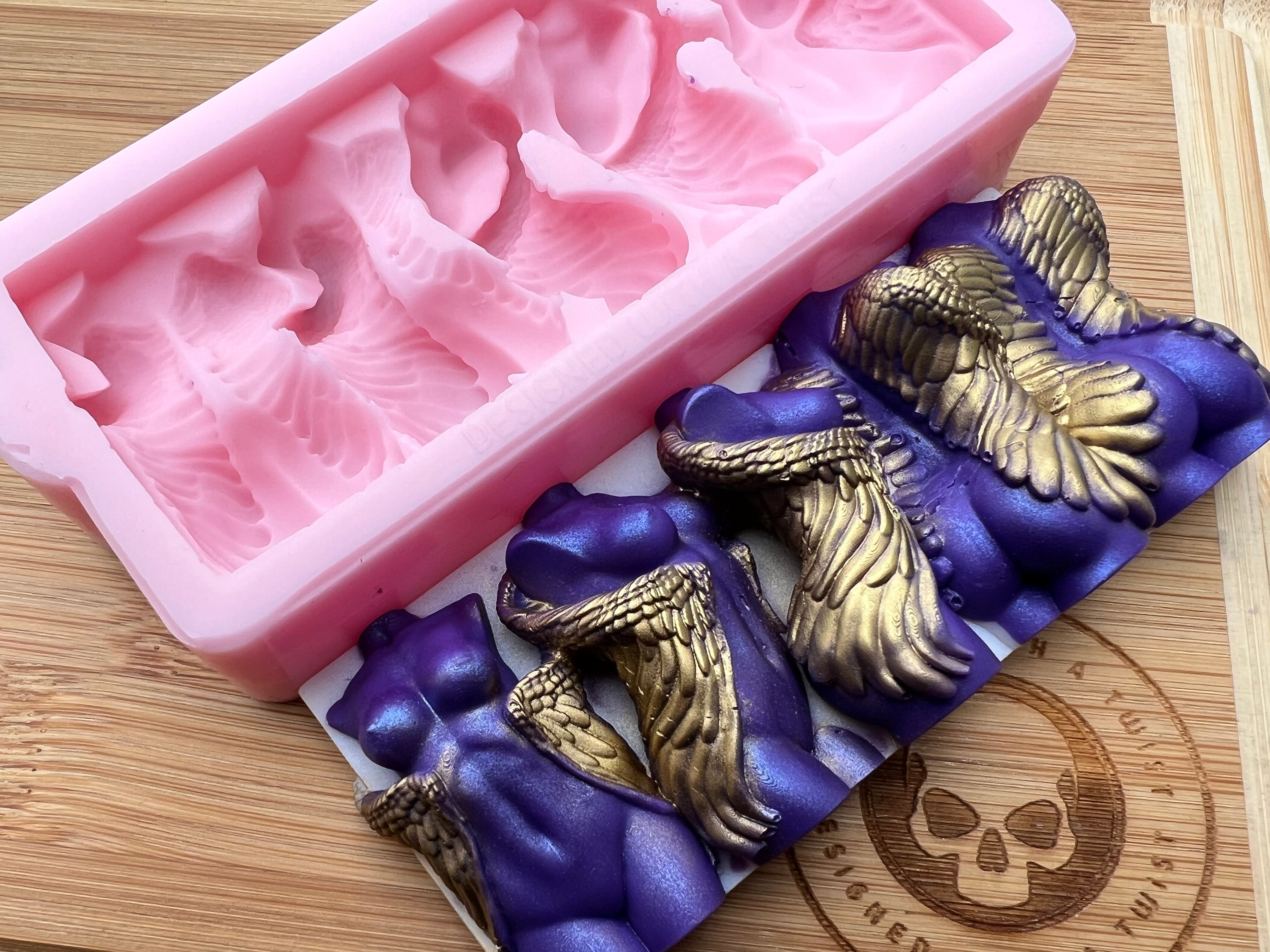 Turning Angel Goddess Torso Snapbar Silicone Mold - Designed with a Twist - Top quality silicone molds made in the UK.
