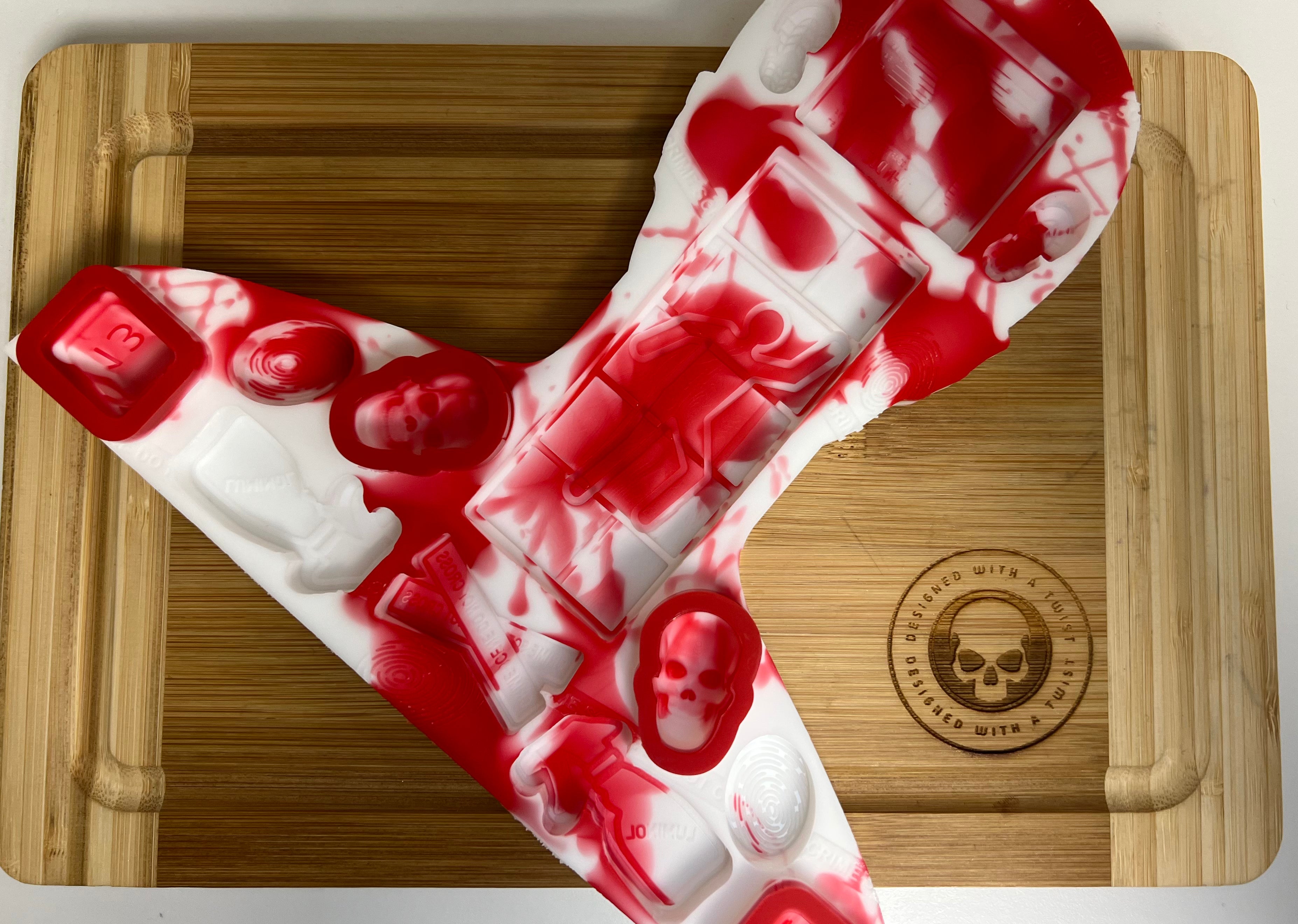 True Crime Wax Melt and Snap Bar Silicone Mold - Designed with a Twist - Top quality silicone molds made in the UK.