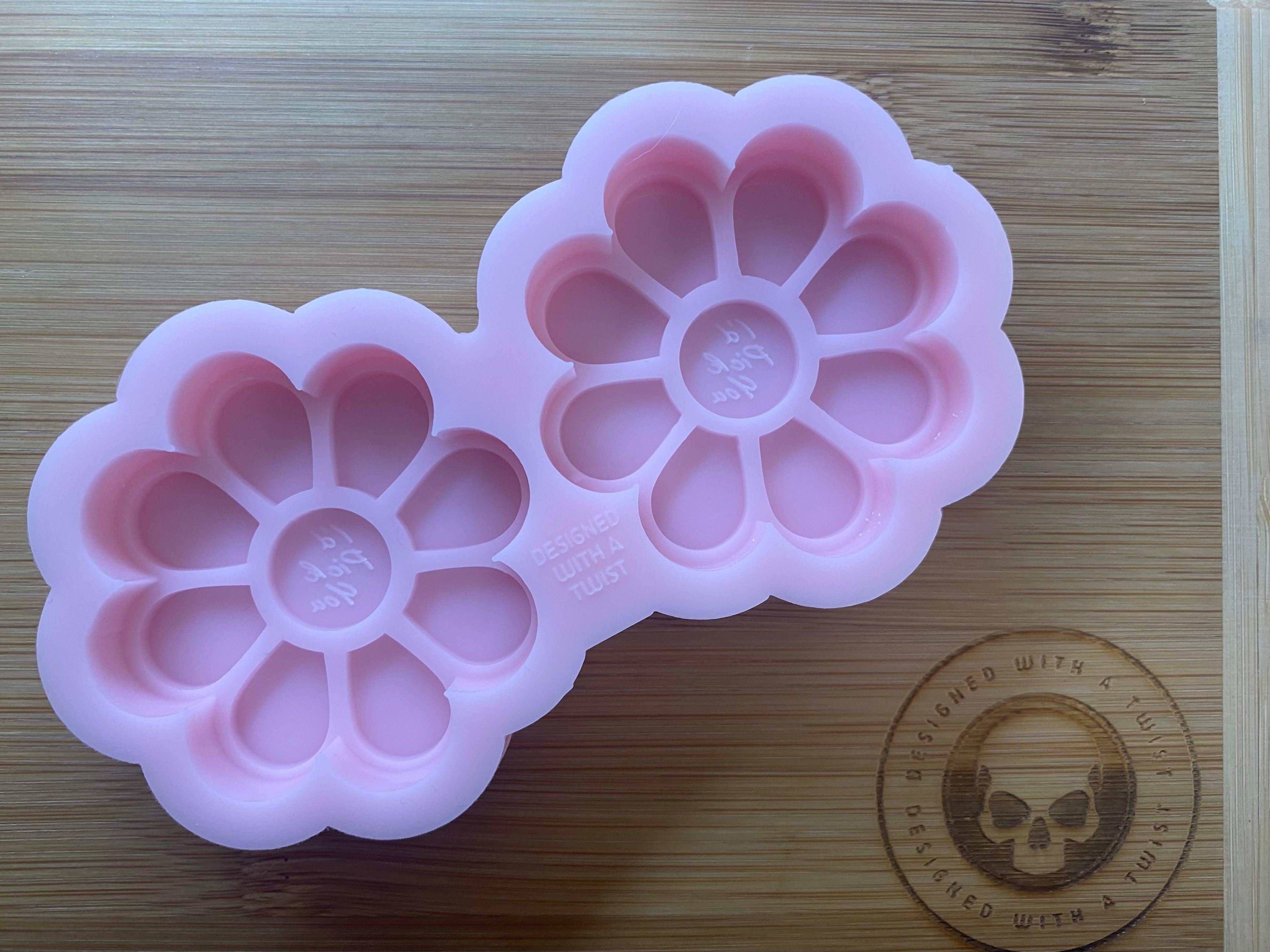 Flower Wax Melt Duo Silicone Mold - Designed with a Twist - Top quality silicone molds made in the UK.