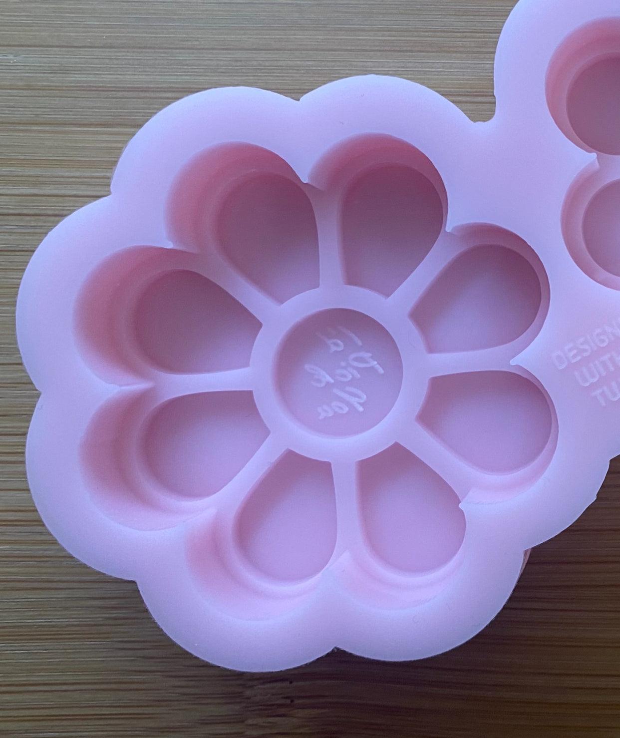 Flower Wax Melt Duo Silicone Mold - Designed with a Twist - Top quality silicone molds made in the UK.