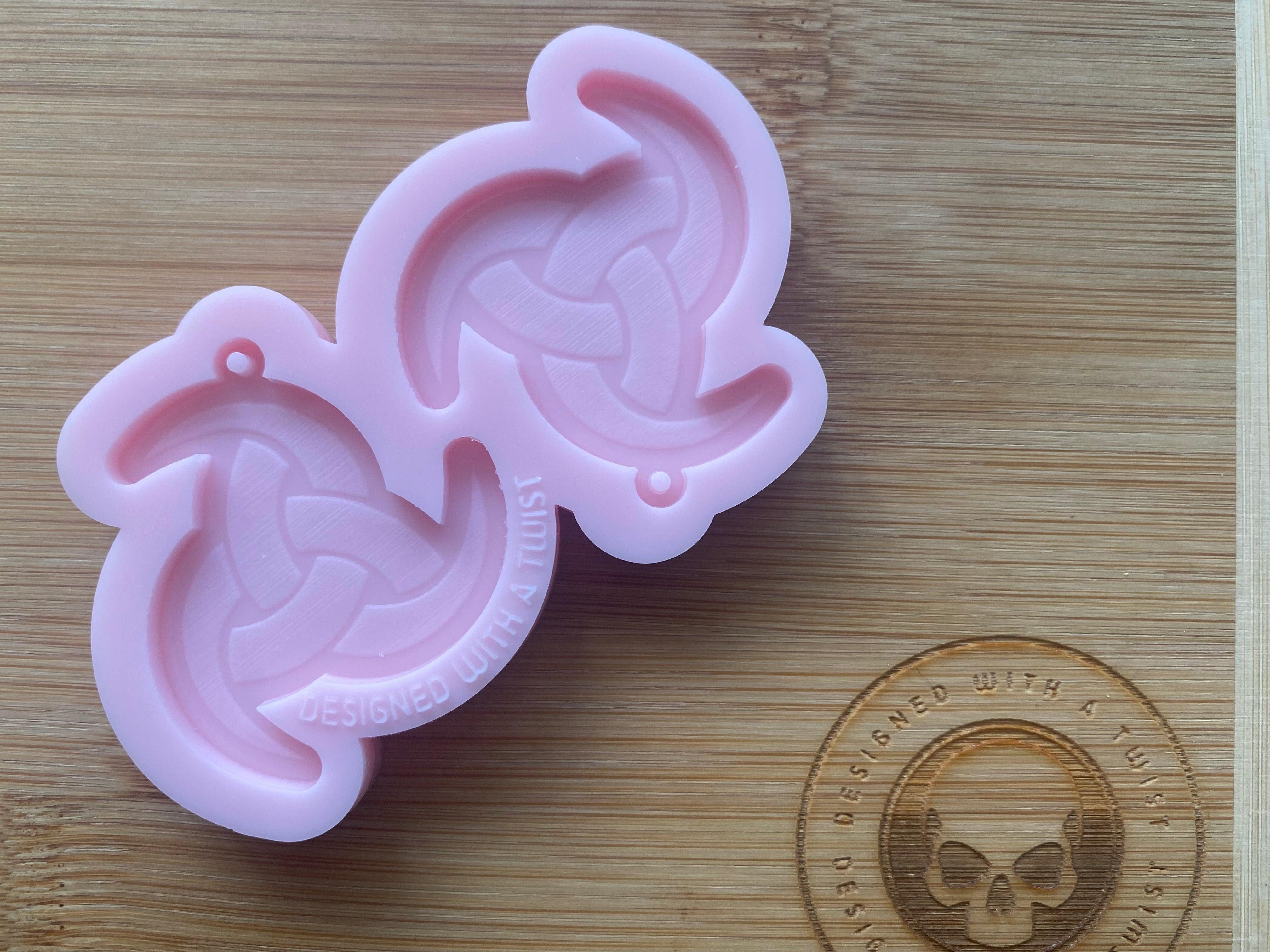 Odin’s Horns Earring Silicone Mold - Designed with a Twist - Top quality silicone molds made in the UK.