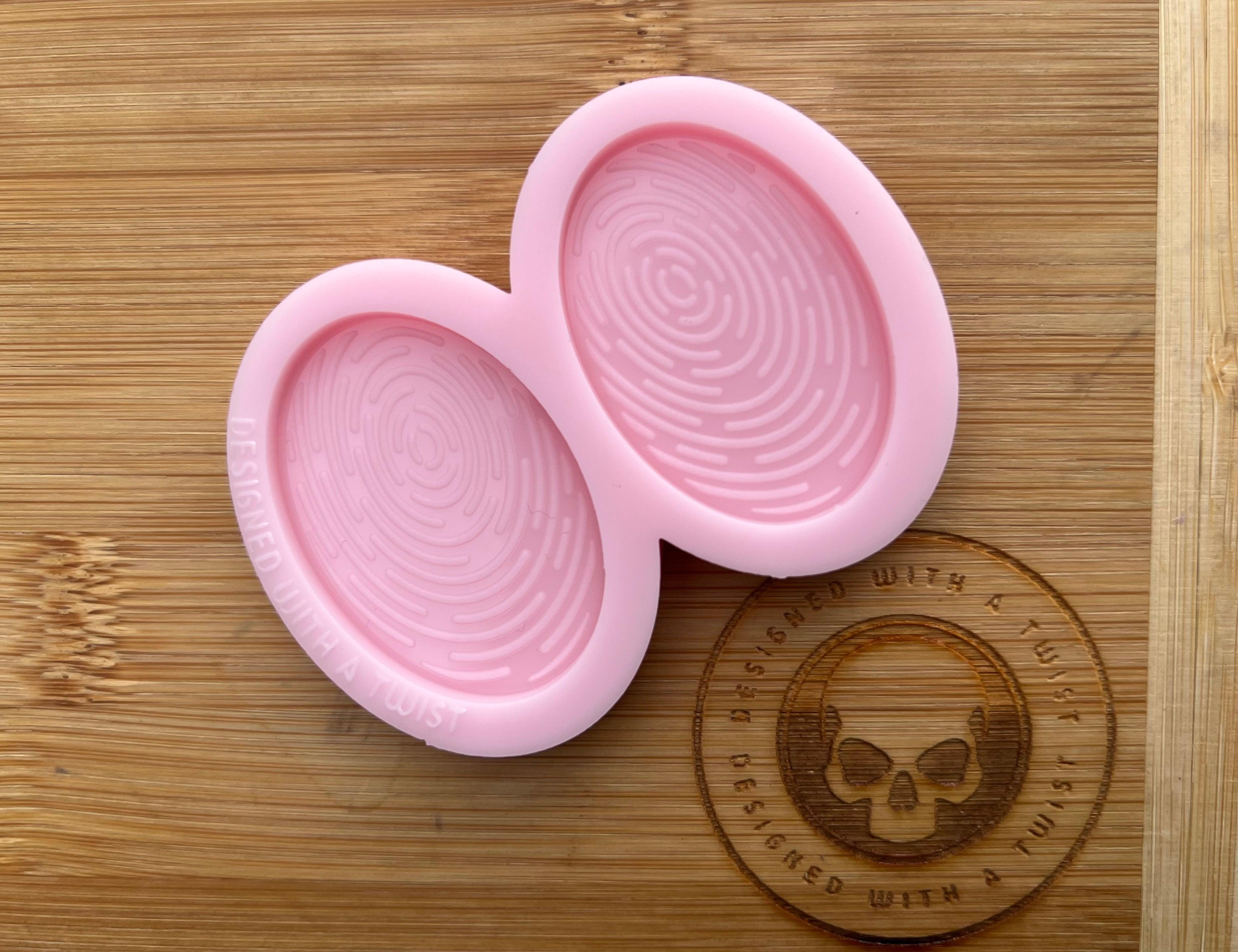 Fingerprint Earring Silicone Mold - Designed with a Twist - Top quality silicone molds made in the UK.