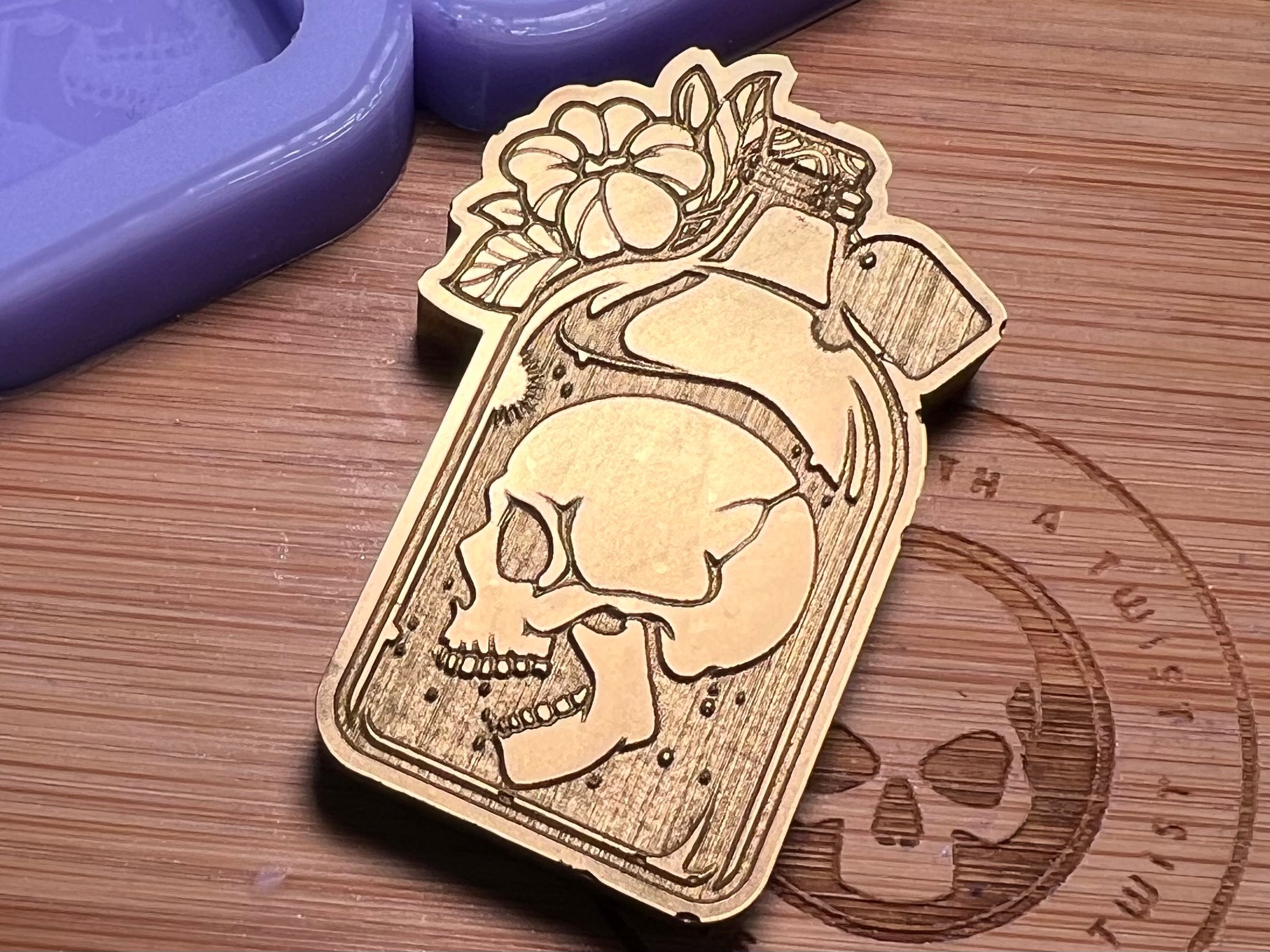 Skull Bottle Wax Melt Silicone Mold - Designed with a Twist - Top quality silicone molds made in the UK.