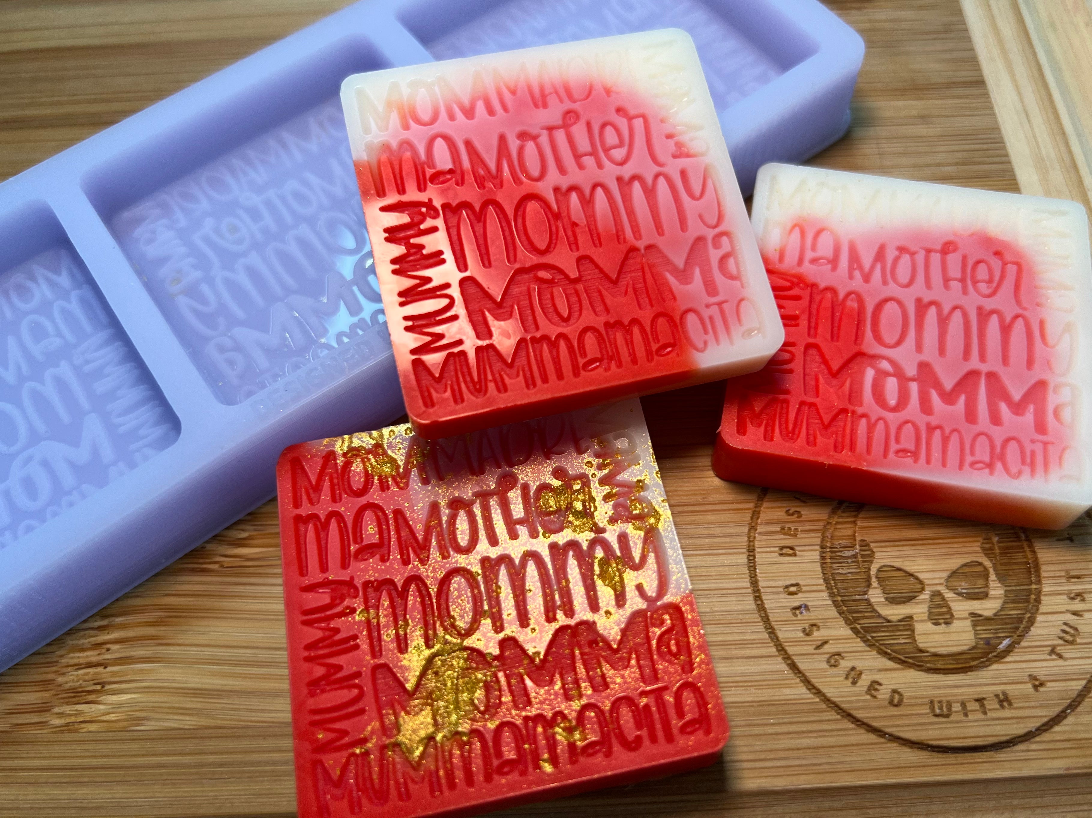 Mothers Day Wax Melt Silicone Mold - Designed with a Twist - Top quality silicone molds made in the UK.