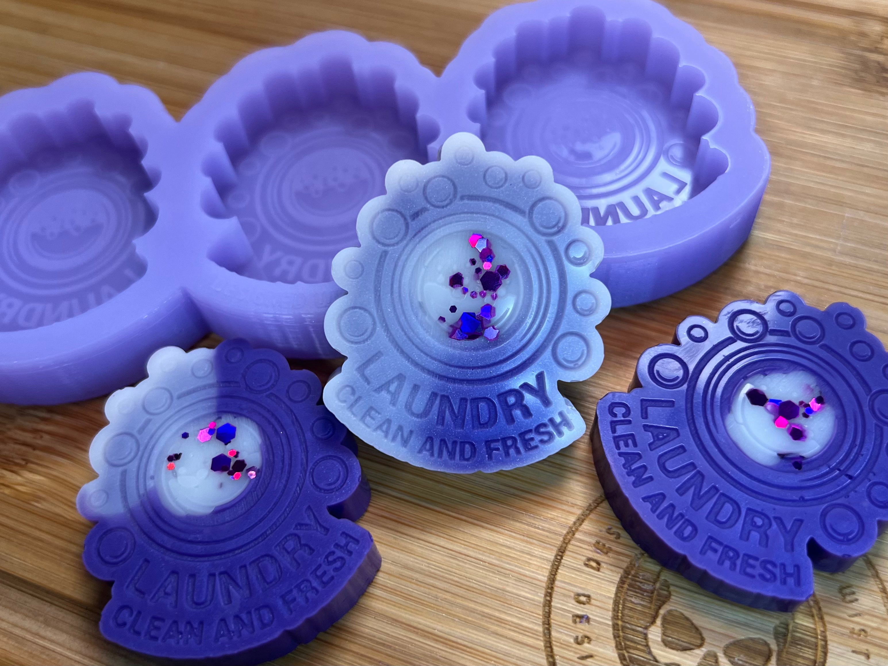 Laundry Clean and Fresh Wax Melt Silicone Mold - Designed with a Twist - Top quality silicone molds made in the UK.