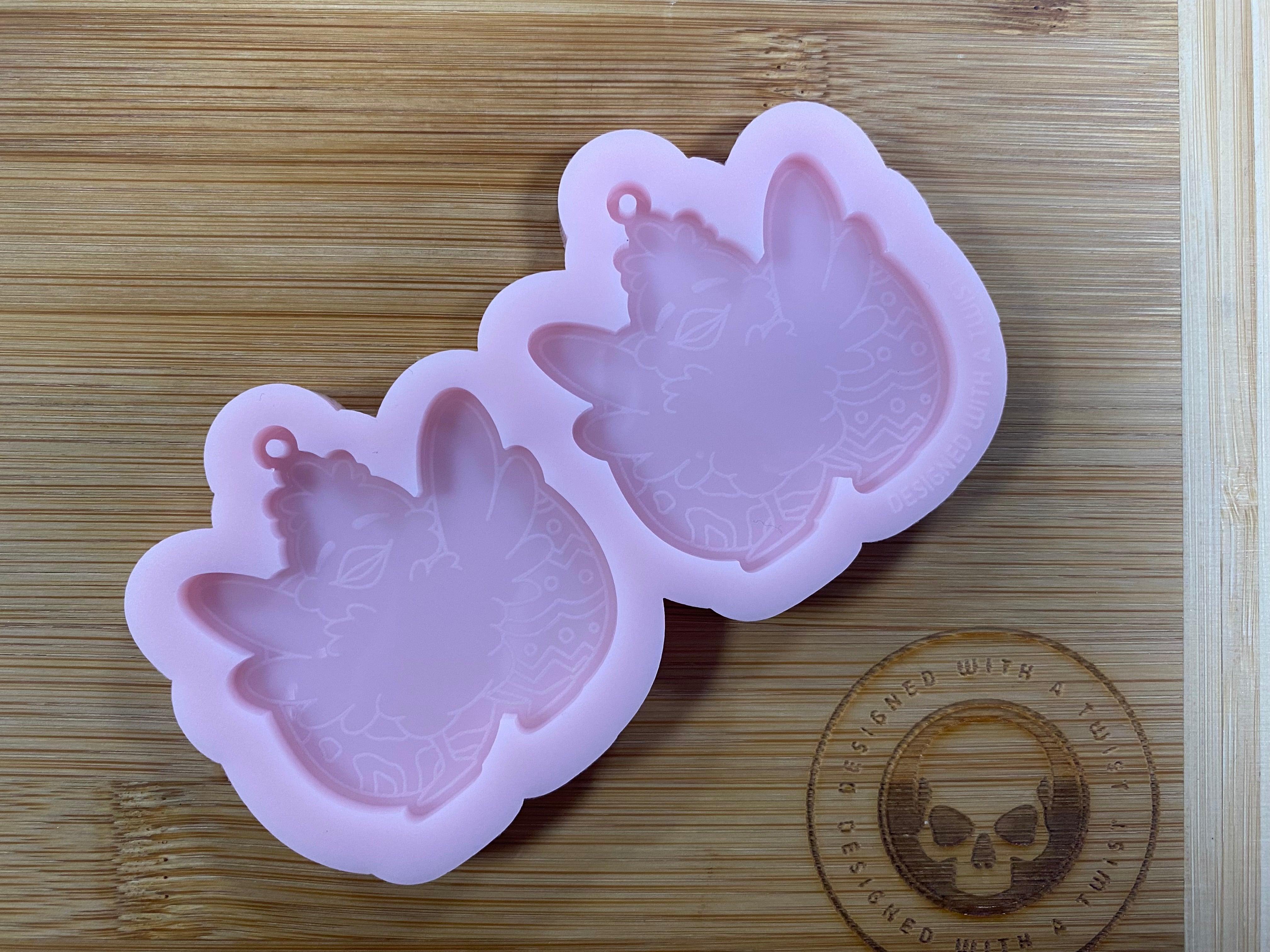 Easter Chick Earring Silicone Mold - Designed with a Twist - Top quality silicone molds made in the UK.