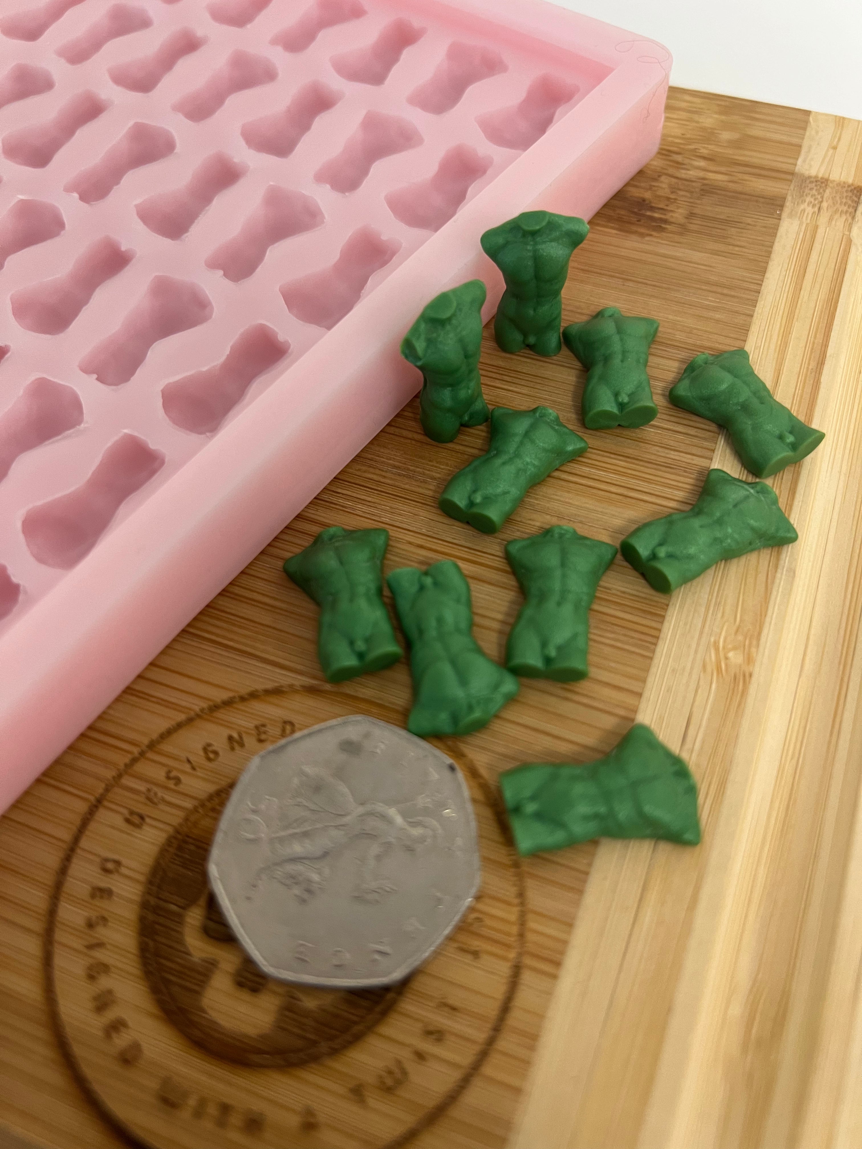 Hercules Torso Scrape n Scoop Wax Silicone Mold - Designed with a Twist - Top quality silicone molds made in the UK.