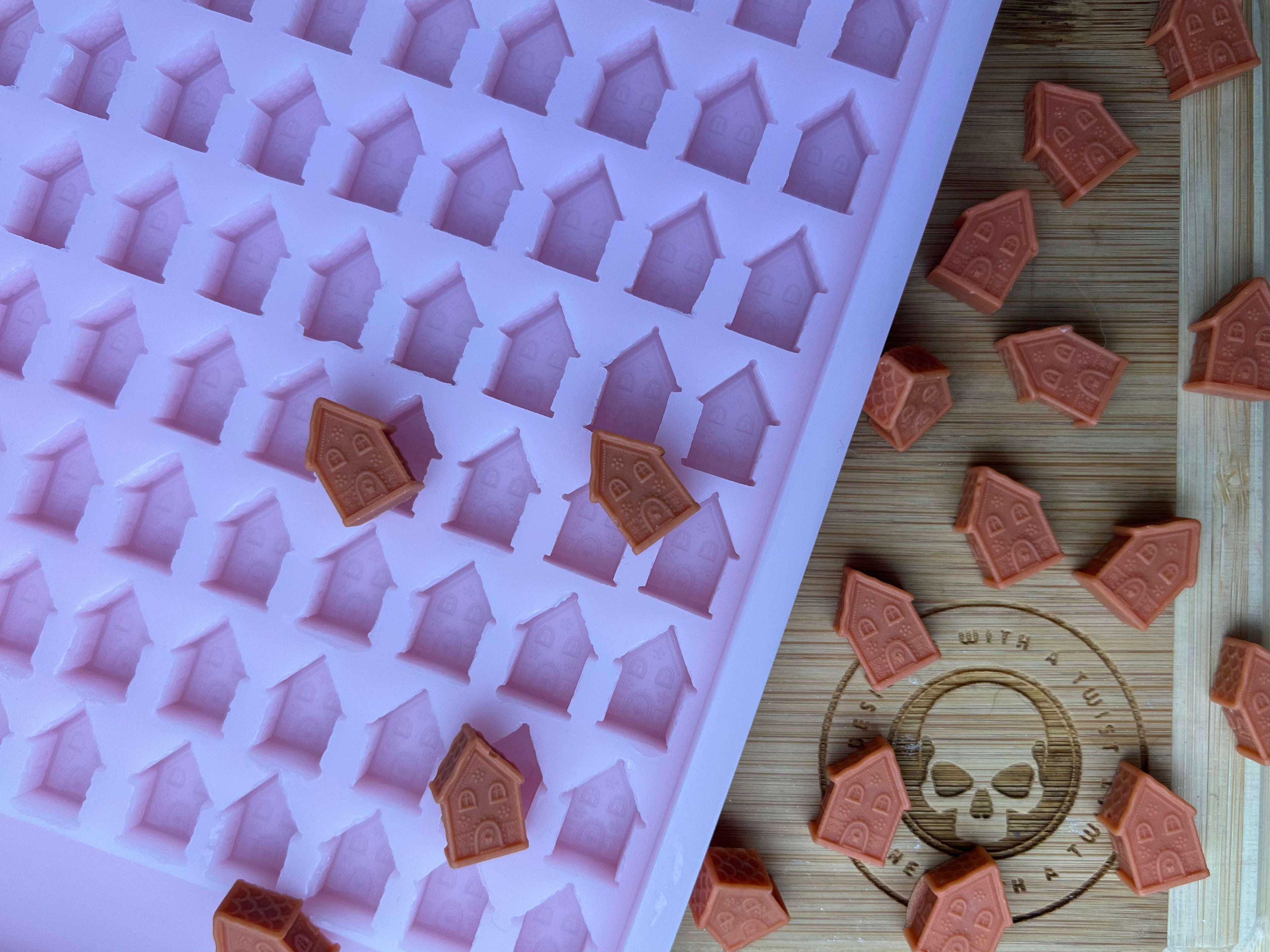 3d Gingerbread House Scrape n Scoop Wax Silicone Mold - Designed with a Twist - Top quality silicone molds made in the UK.