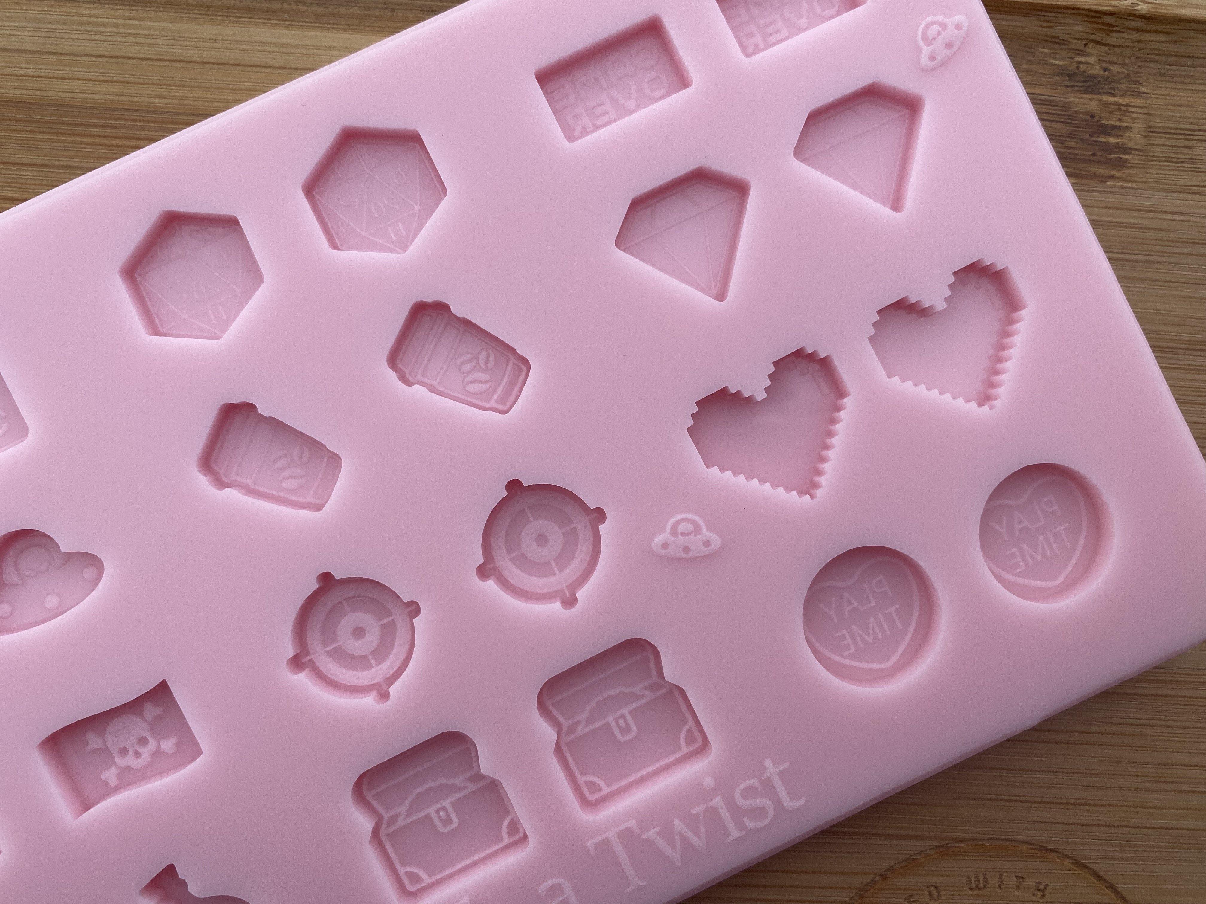 Geeky Gamer Stud Earring Silicone Mold - Designed with a Twist - Top quality silicone molds made in the UK.