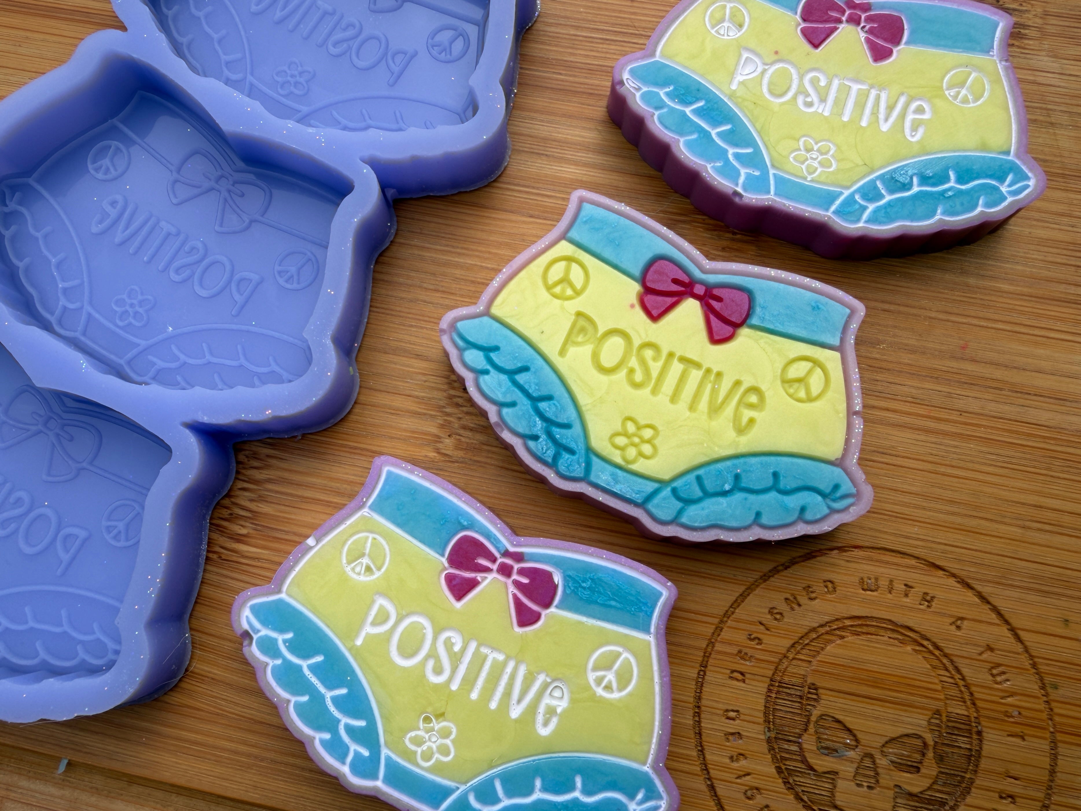 Positive Pants Silicone Mold - 3 Cavities