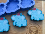 Festive Elephant Wax Melt Silicone Mold - Designed with a Twist - Top quality silicone molds made in the UK.