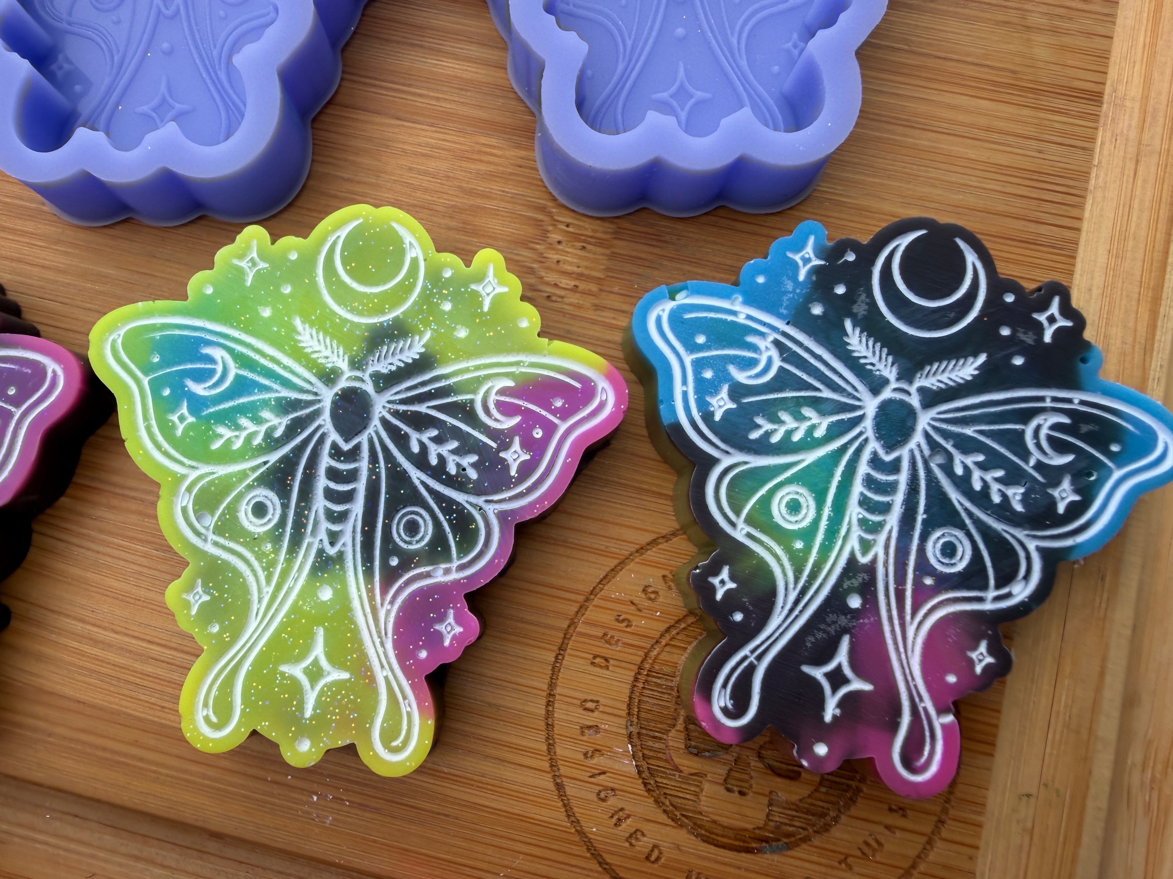 Lunar Moth Silicone Mold - 3 Cavities