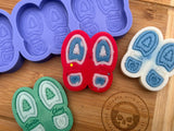 Santa's Footprints Wax Melt Silicone Mold - Designed with a Twist - Top quality silicone molds made in the UK.