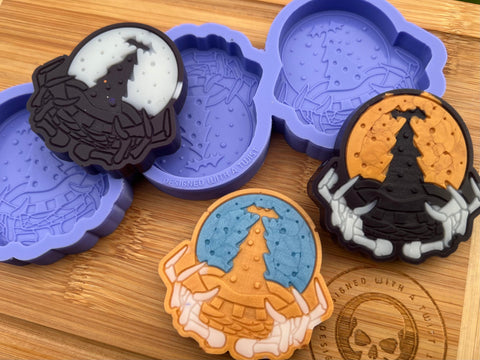 Creepy Snow Globe Wax Melt Silicone Mold - Designed with a Twist - Top quality silicone molds made in the UK.