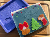 Merry Christmas Slab Silicone Mold - Designed with a Twist - Top quality silicone molds made in the UK.