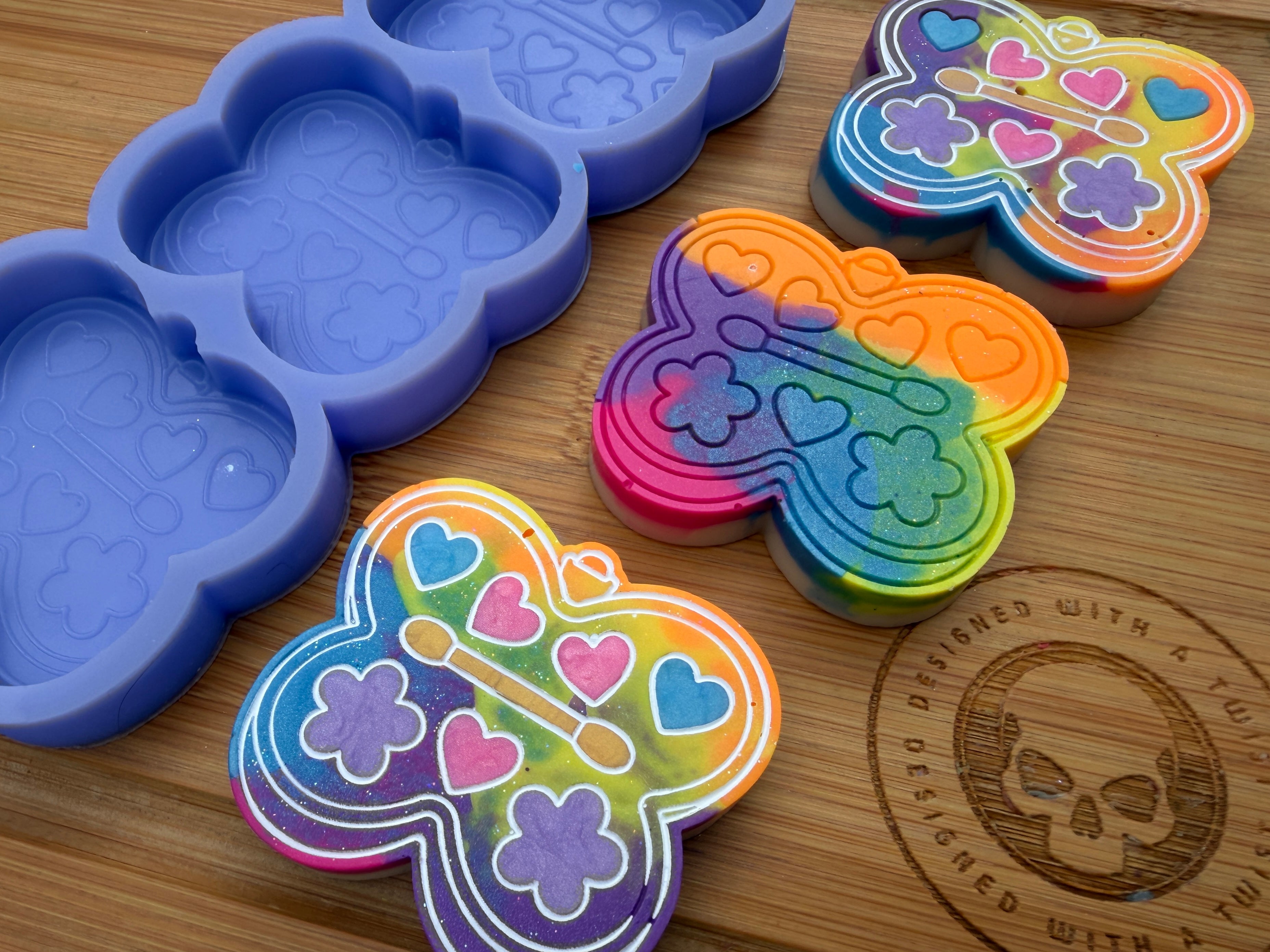 Retro Makeup Palette Silicone Mold Trio