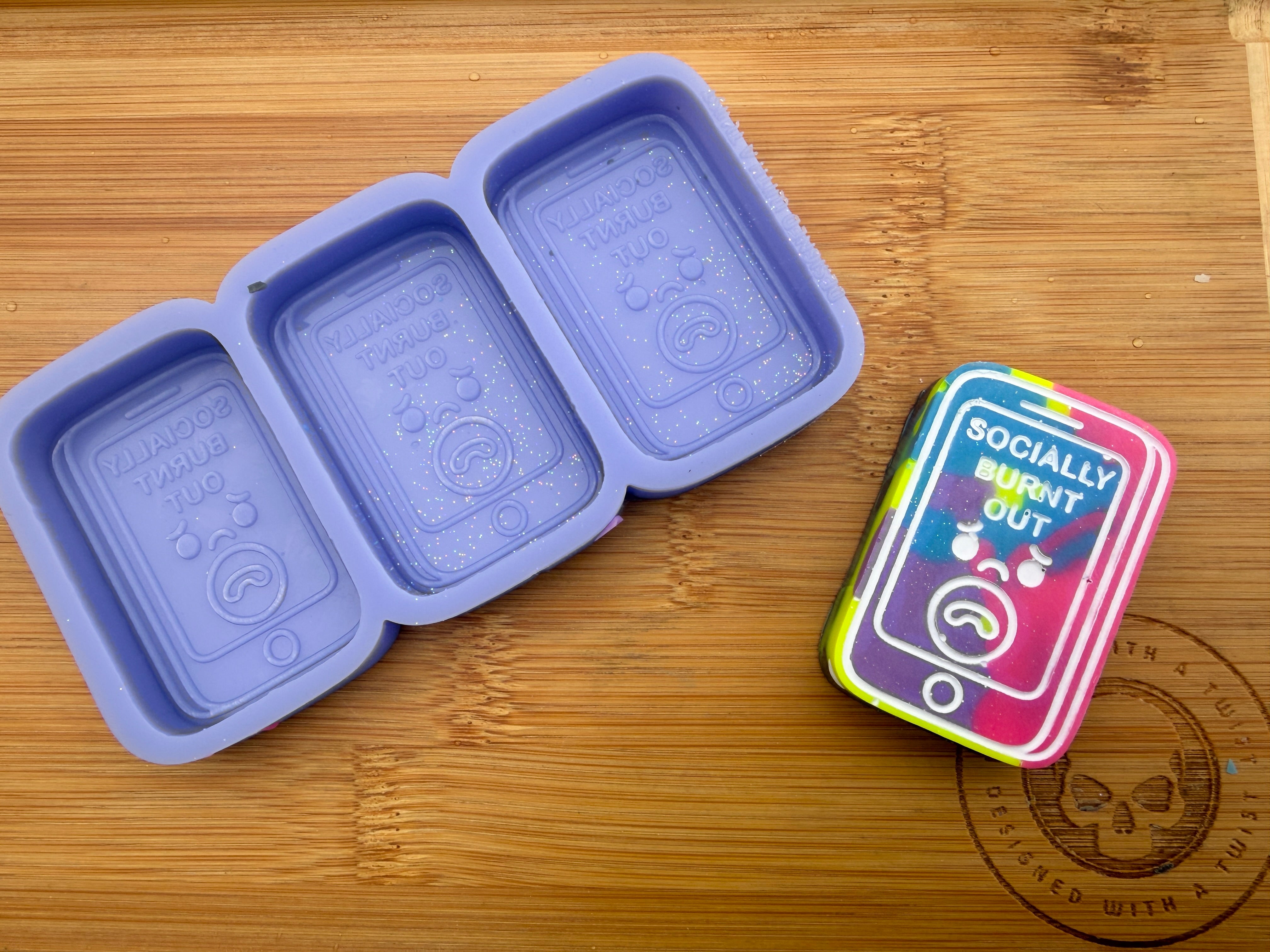 Socially Burnt Out Silicone Trio Mold