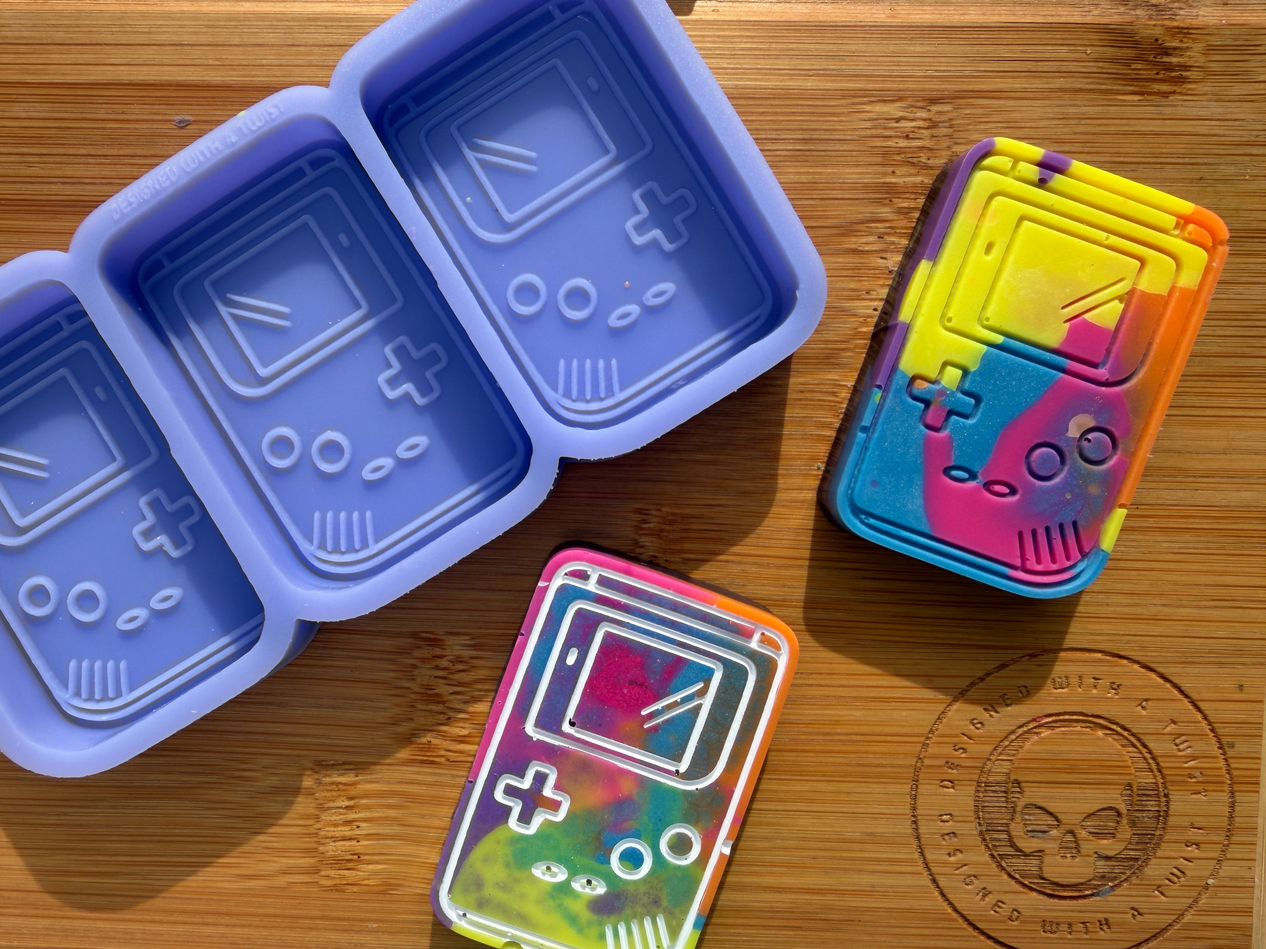 Retro Handheld Game Silicone Mold Trio