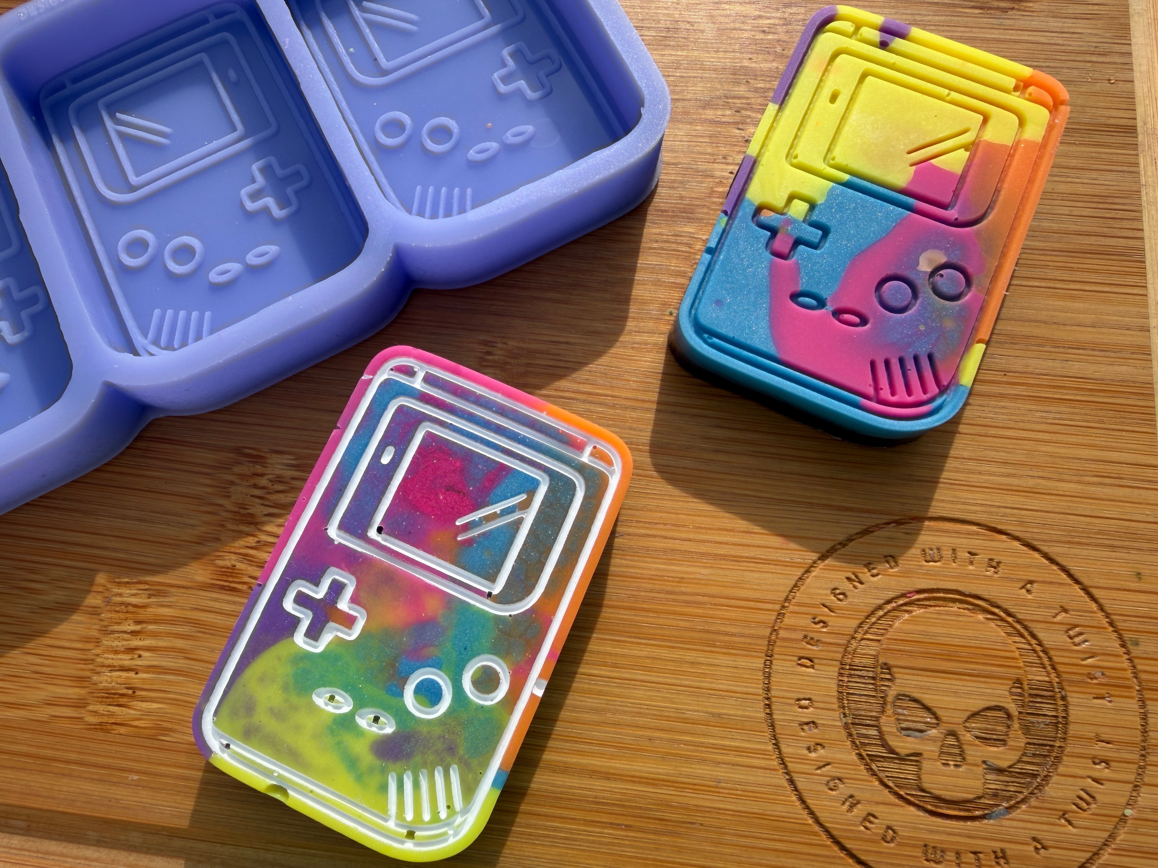 Retro Handheld Game Silicone Mold Trio