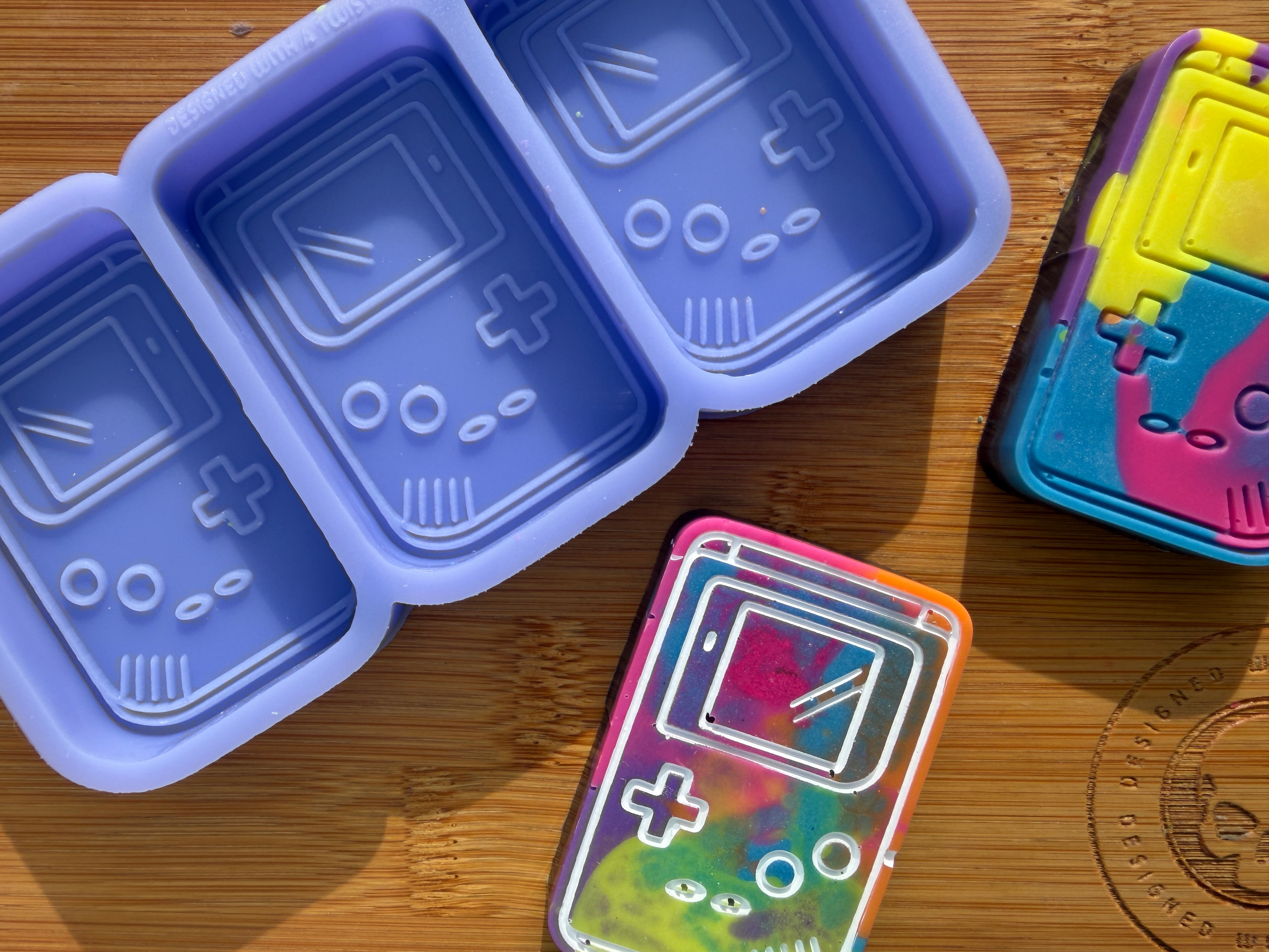 Retro Handheld Game Silicone Mold Trio