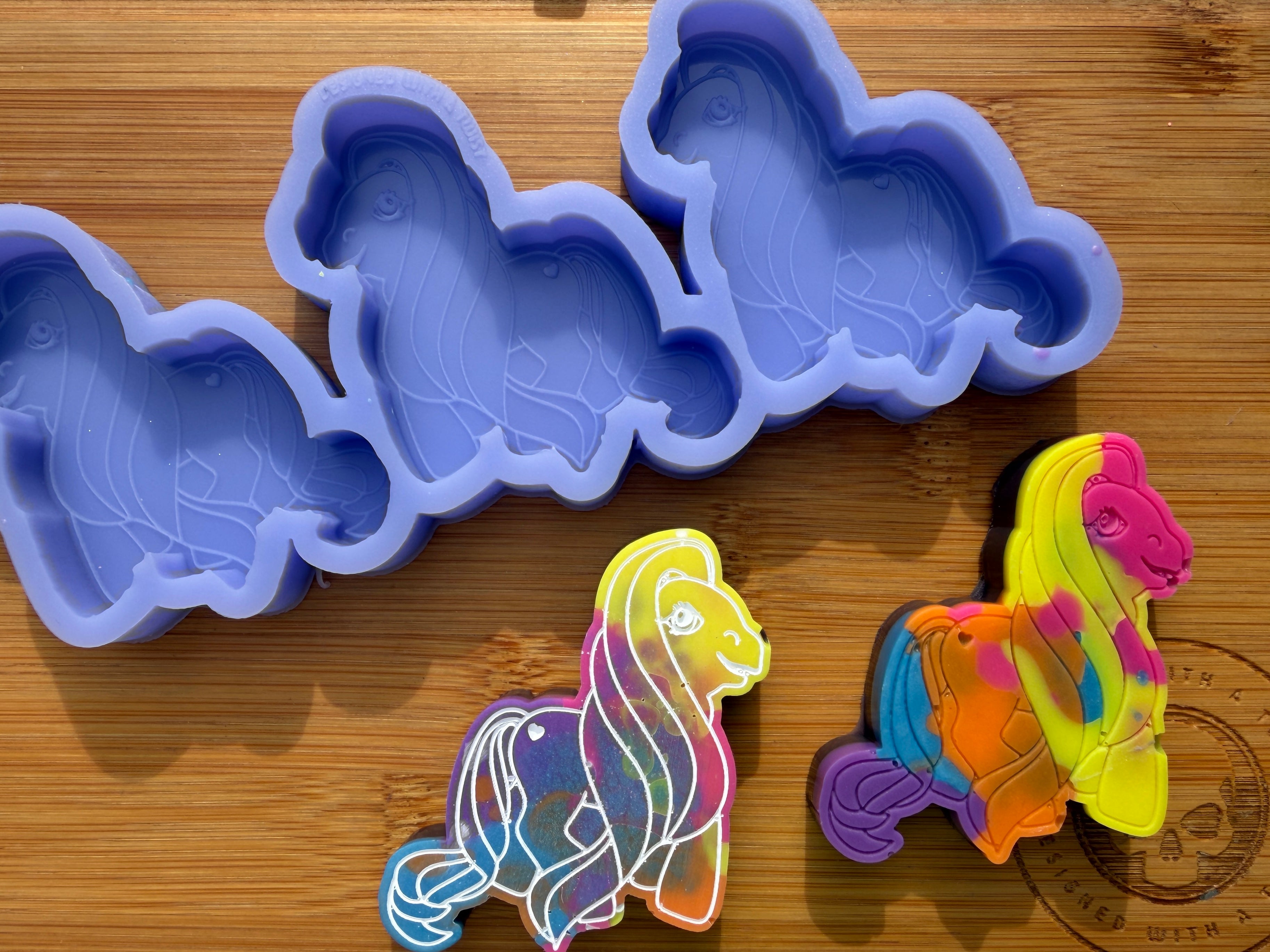 Retro Pony Silicone Mold Trio