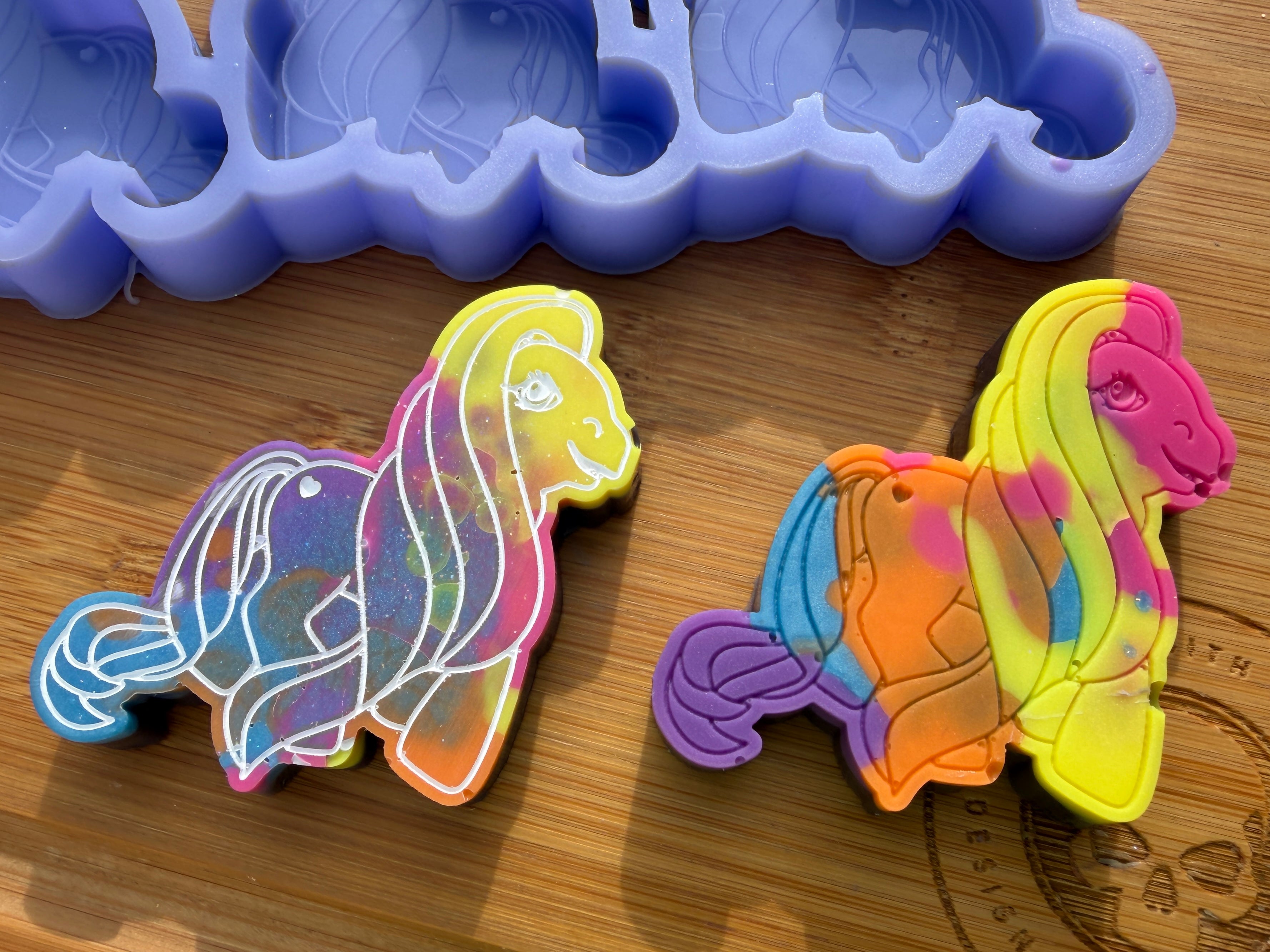 Retro Pony Silicone Mold Trio