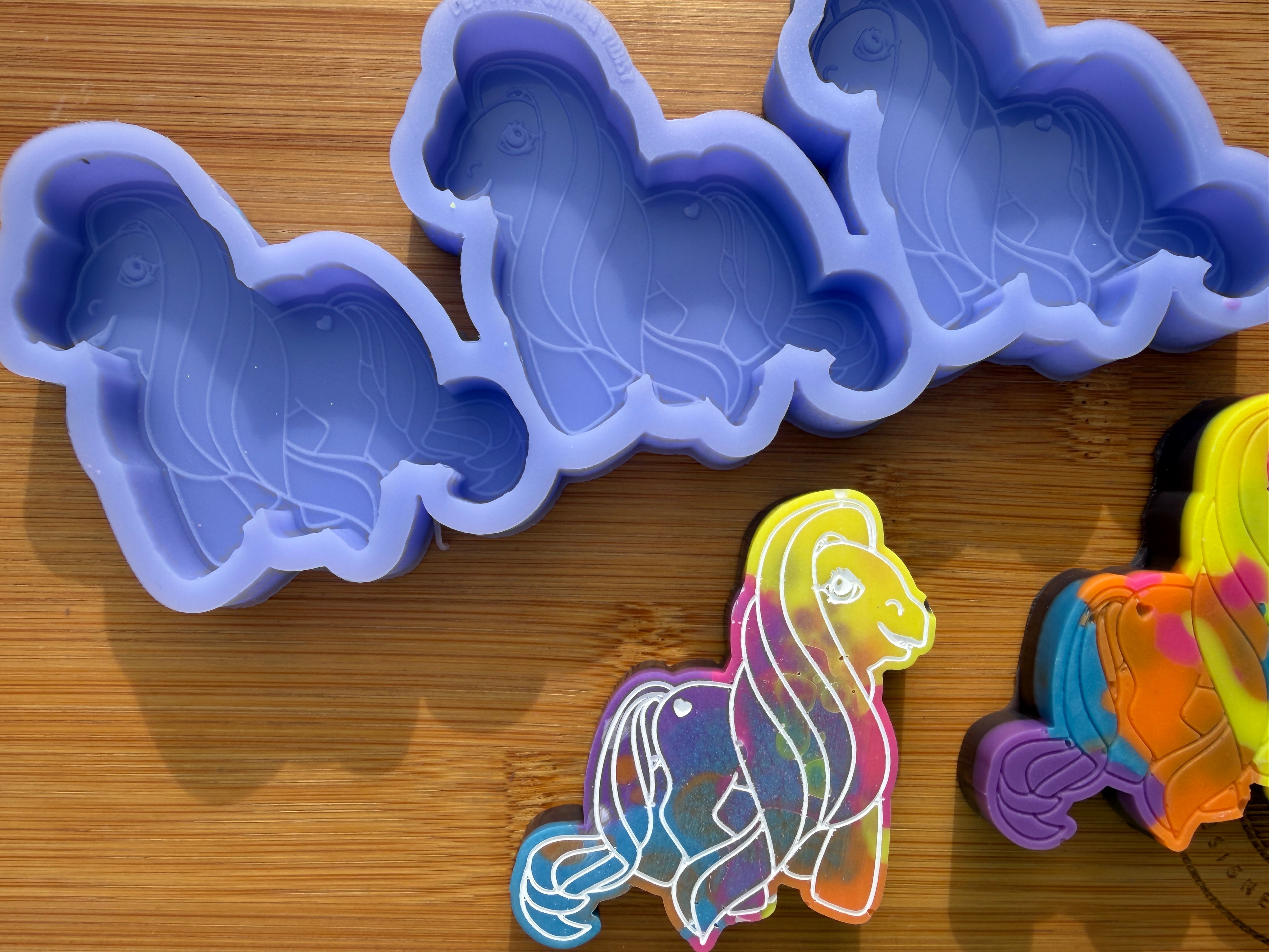 Retro Pony Silicone Mold Trio
