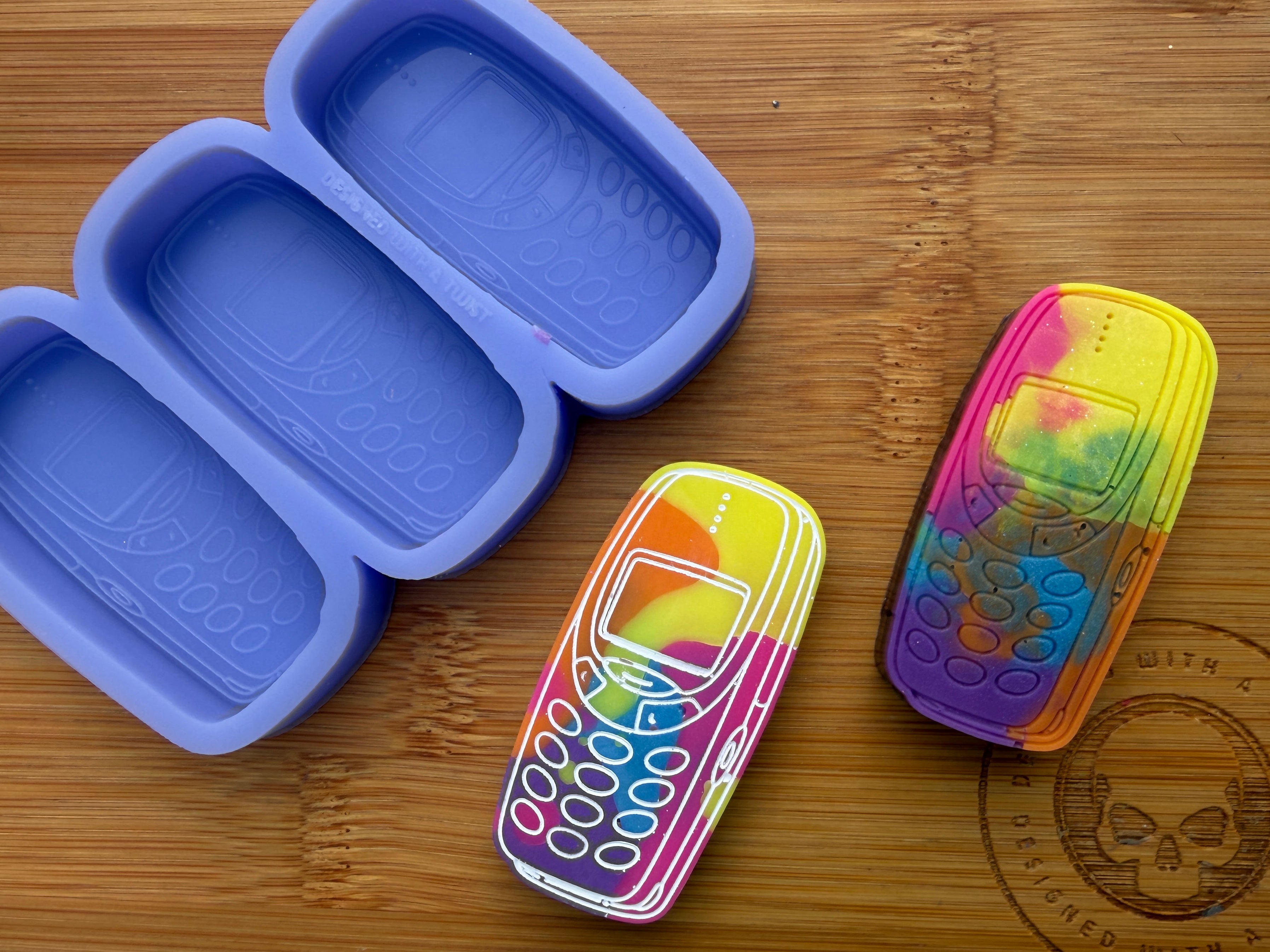 Retro Mobile Phone Car Silicone Mold Trio