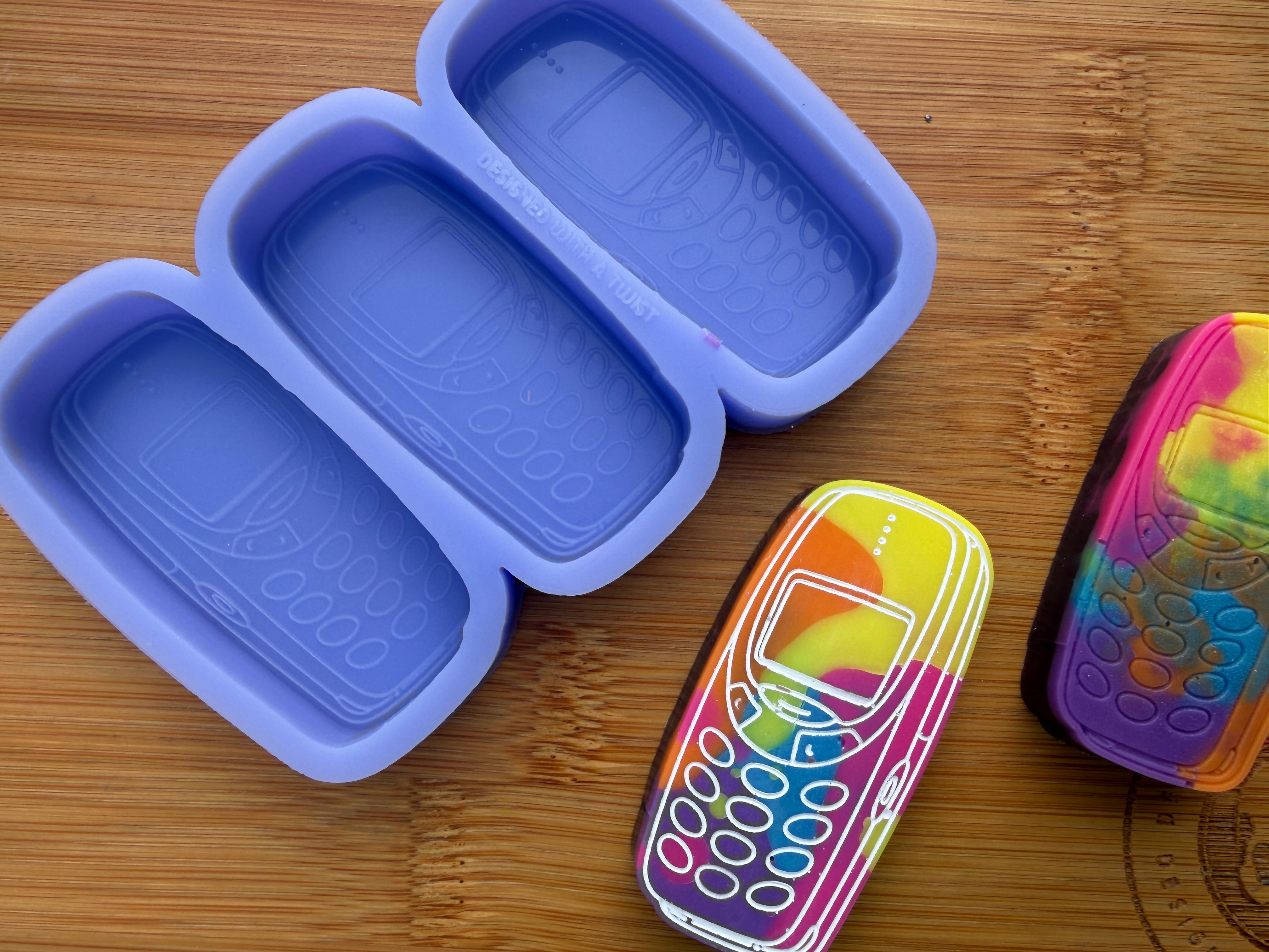 Retro Mobile Phone Car Silicone Mold Trio
