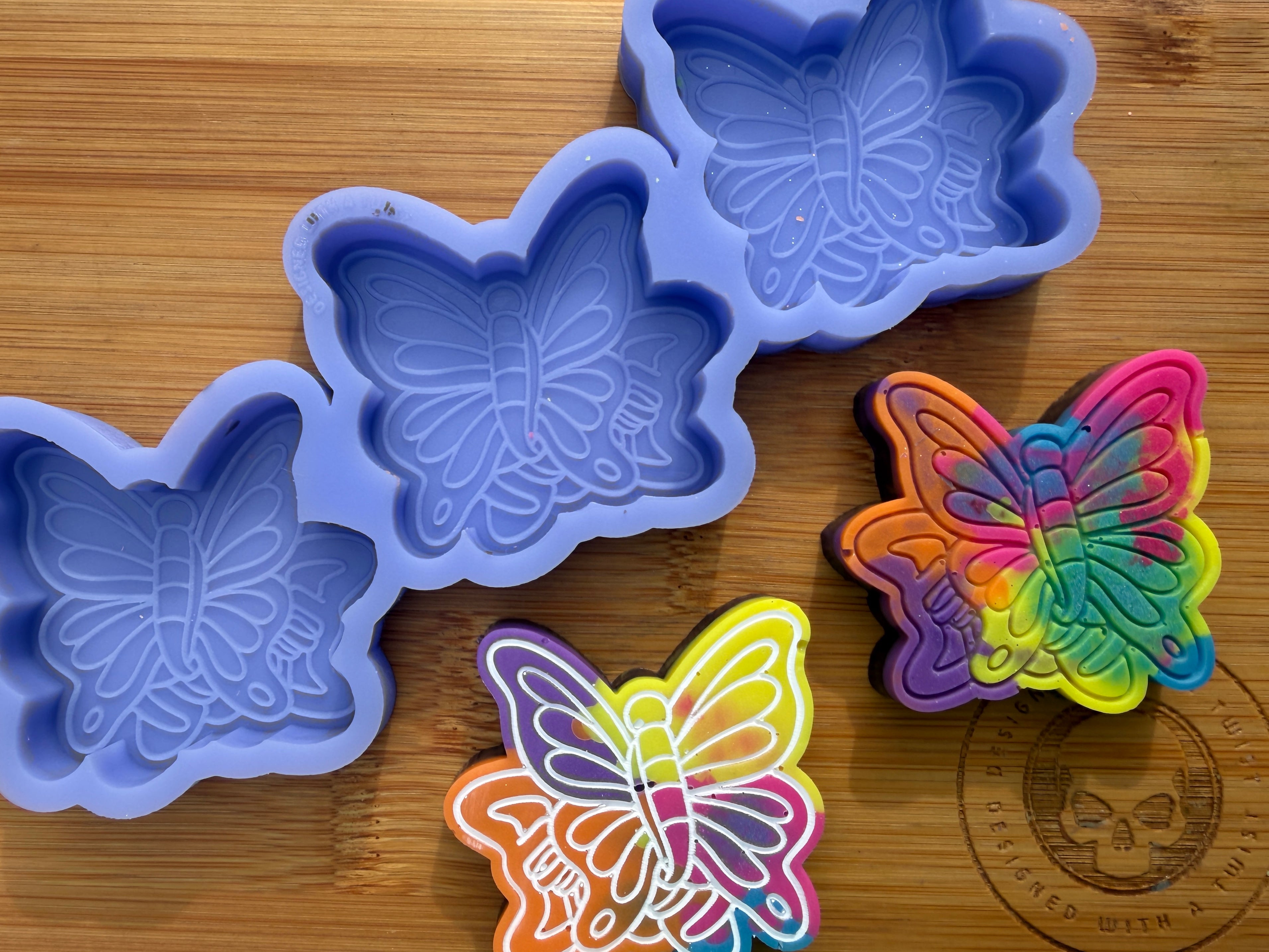 Butterfly Hair Clips Silicone Mold Trio