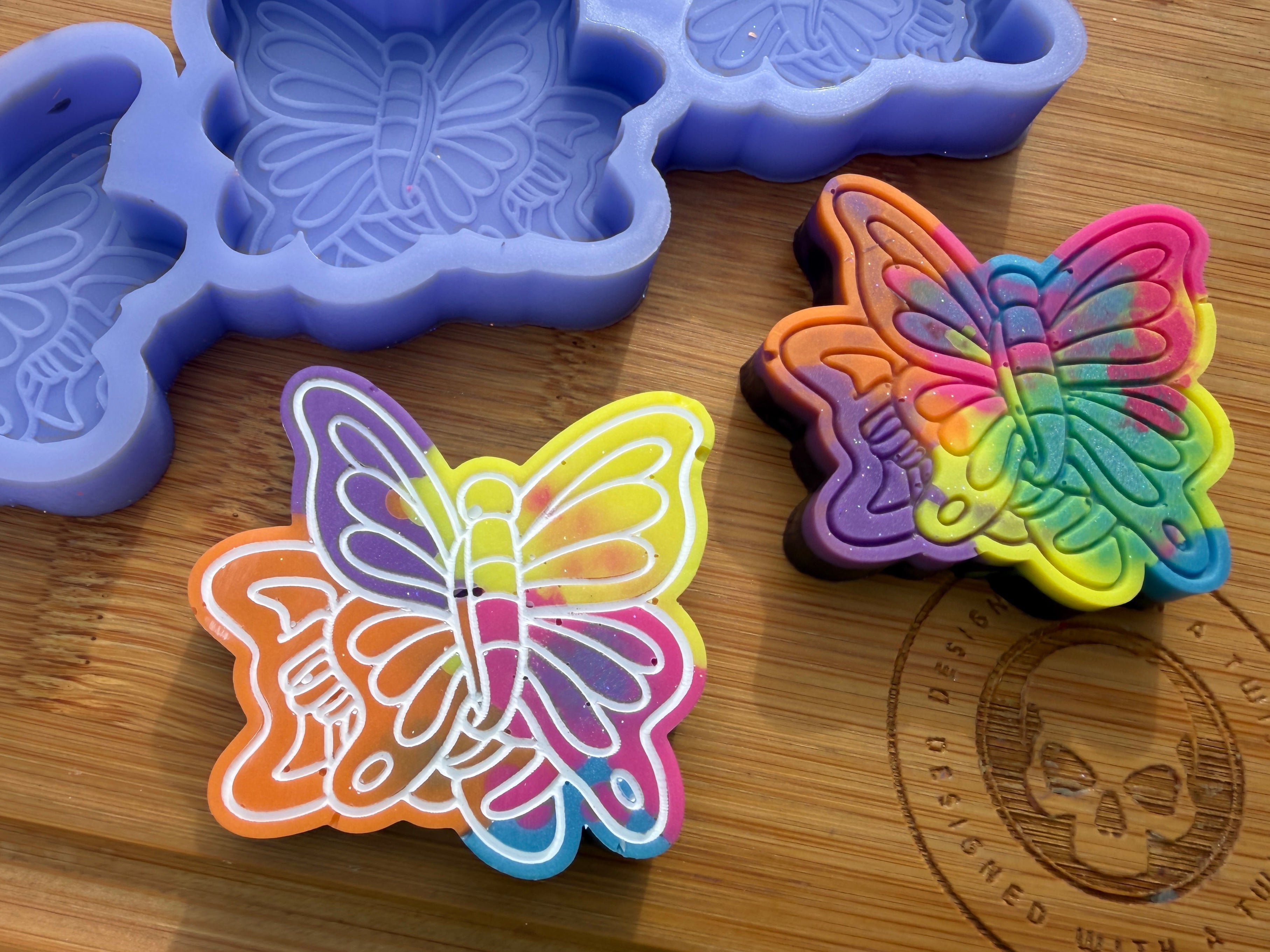 Butterfly Hair Clips Silicone Mold Trio