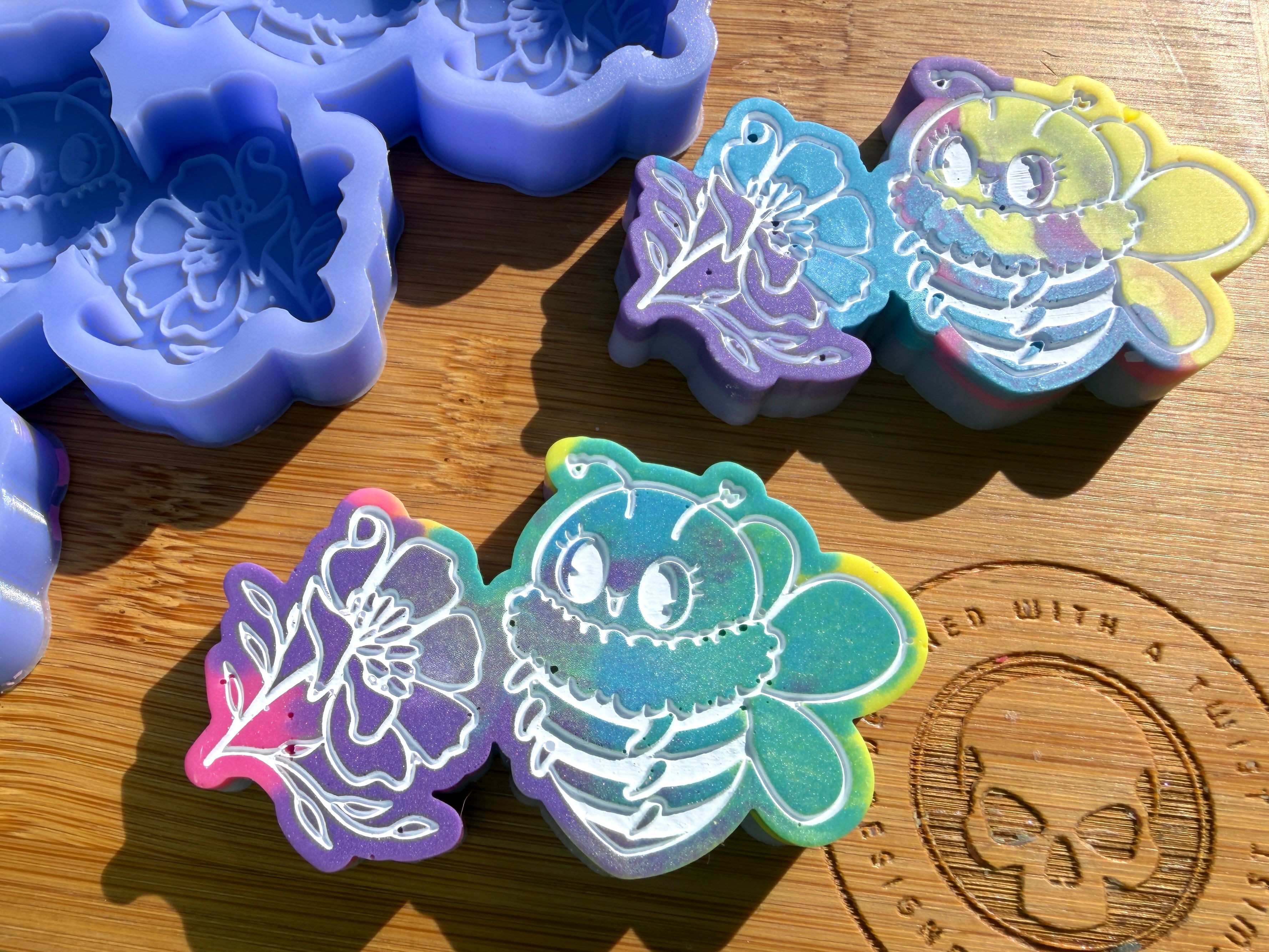 Bee & Flower Silicone Trio Mold