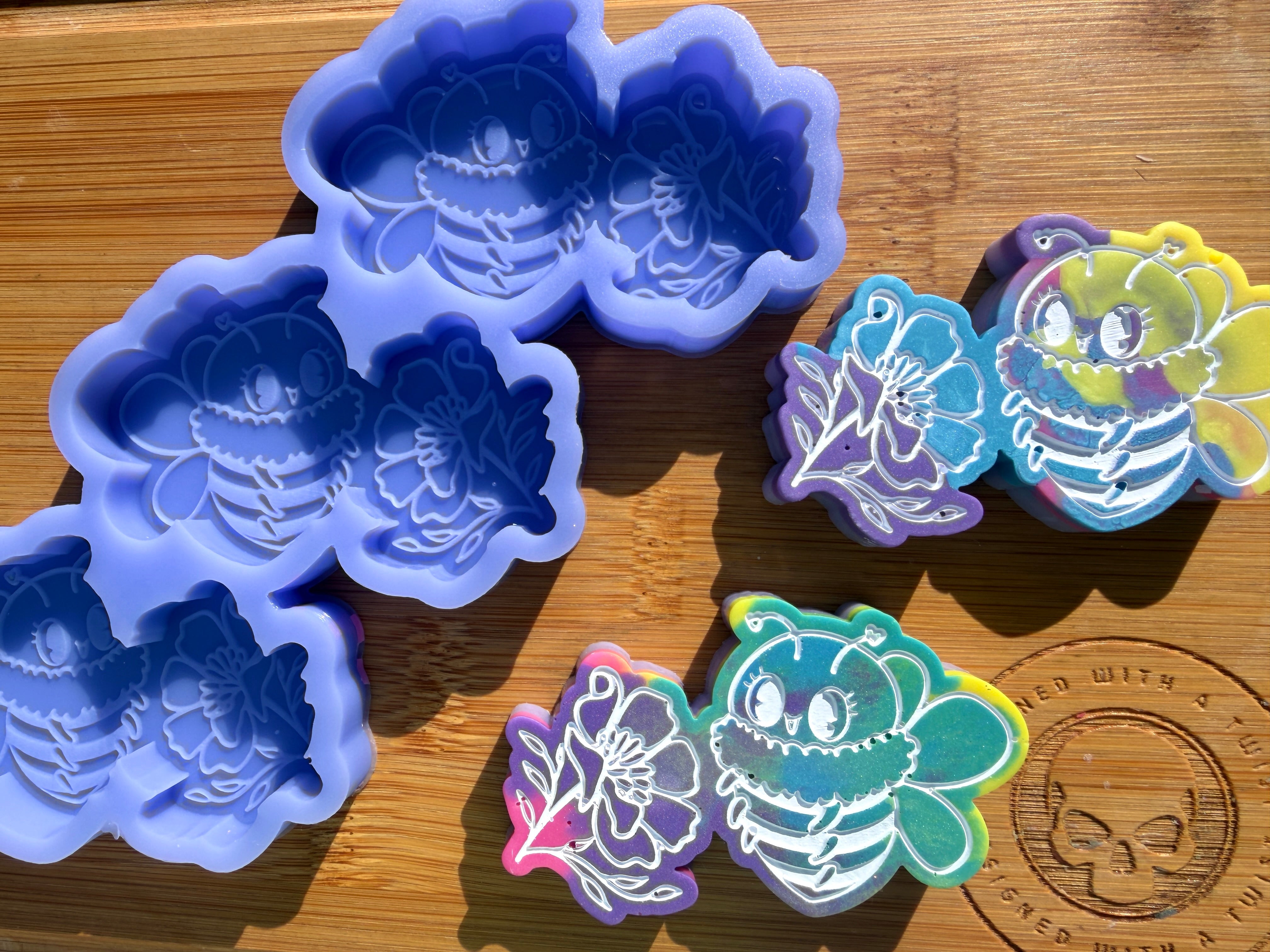 Bee & Flower Silicone Trio Mold
