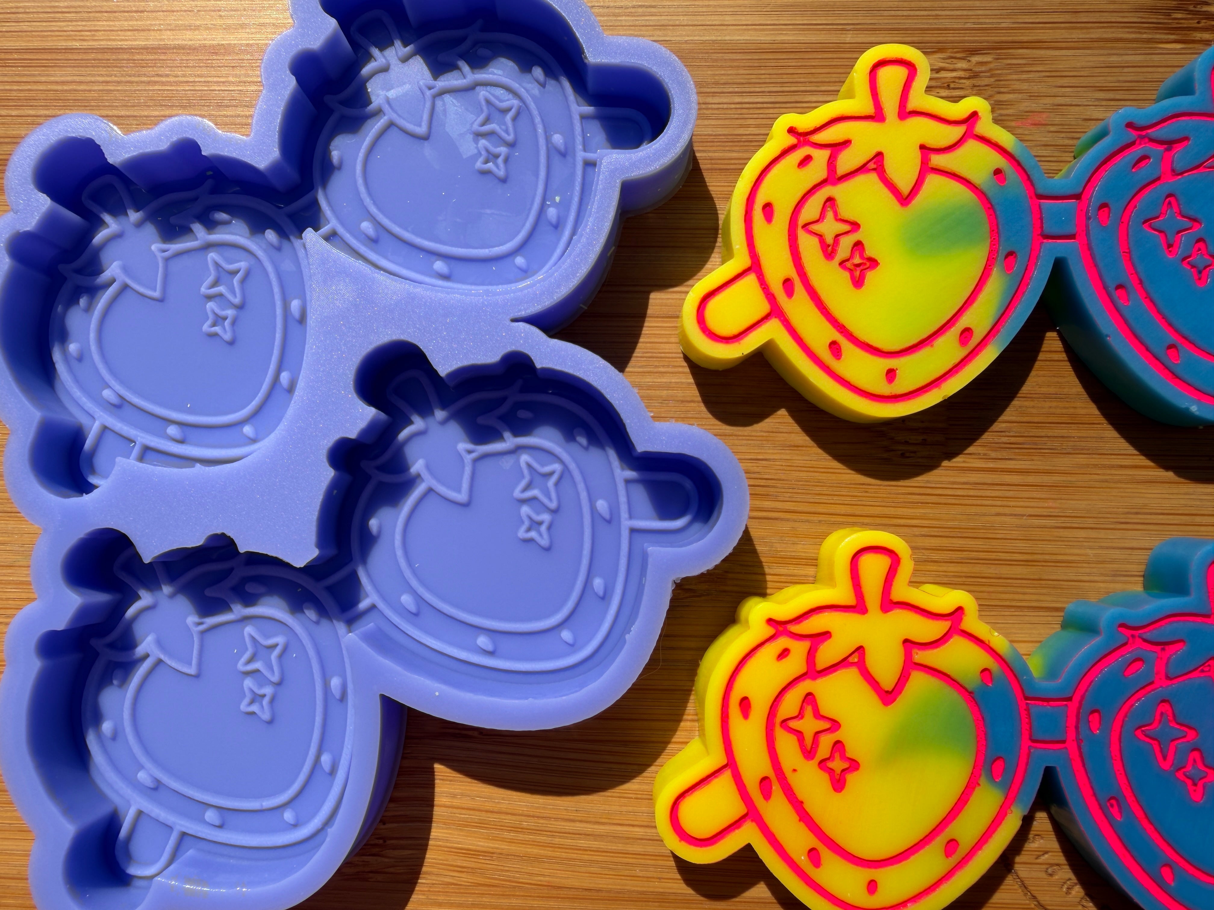 Strawberry Sunglasses Silicone Mold - 2 Cavities