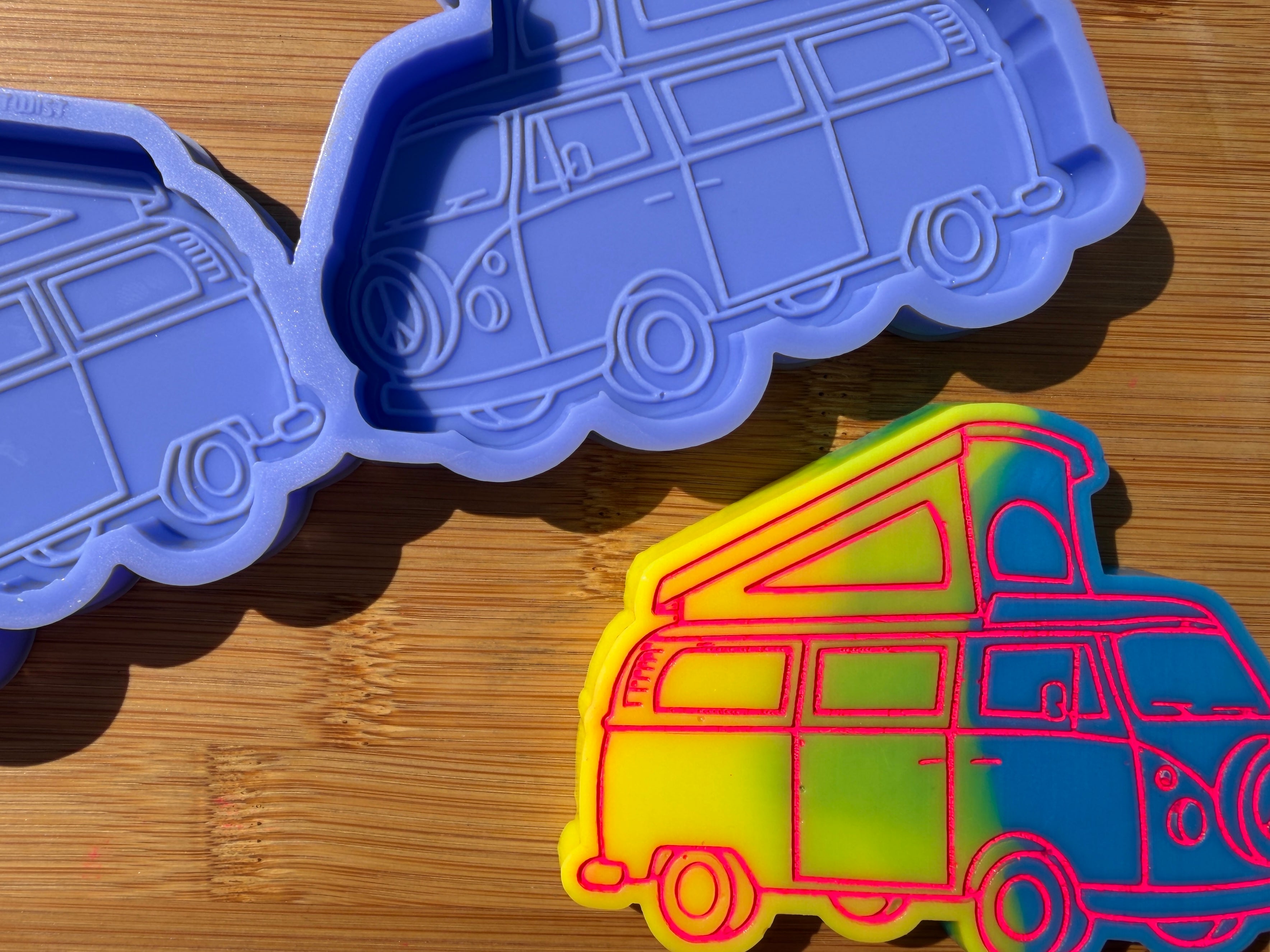 Camper Van Silicone Mold - 2 Cavities