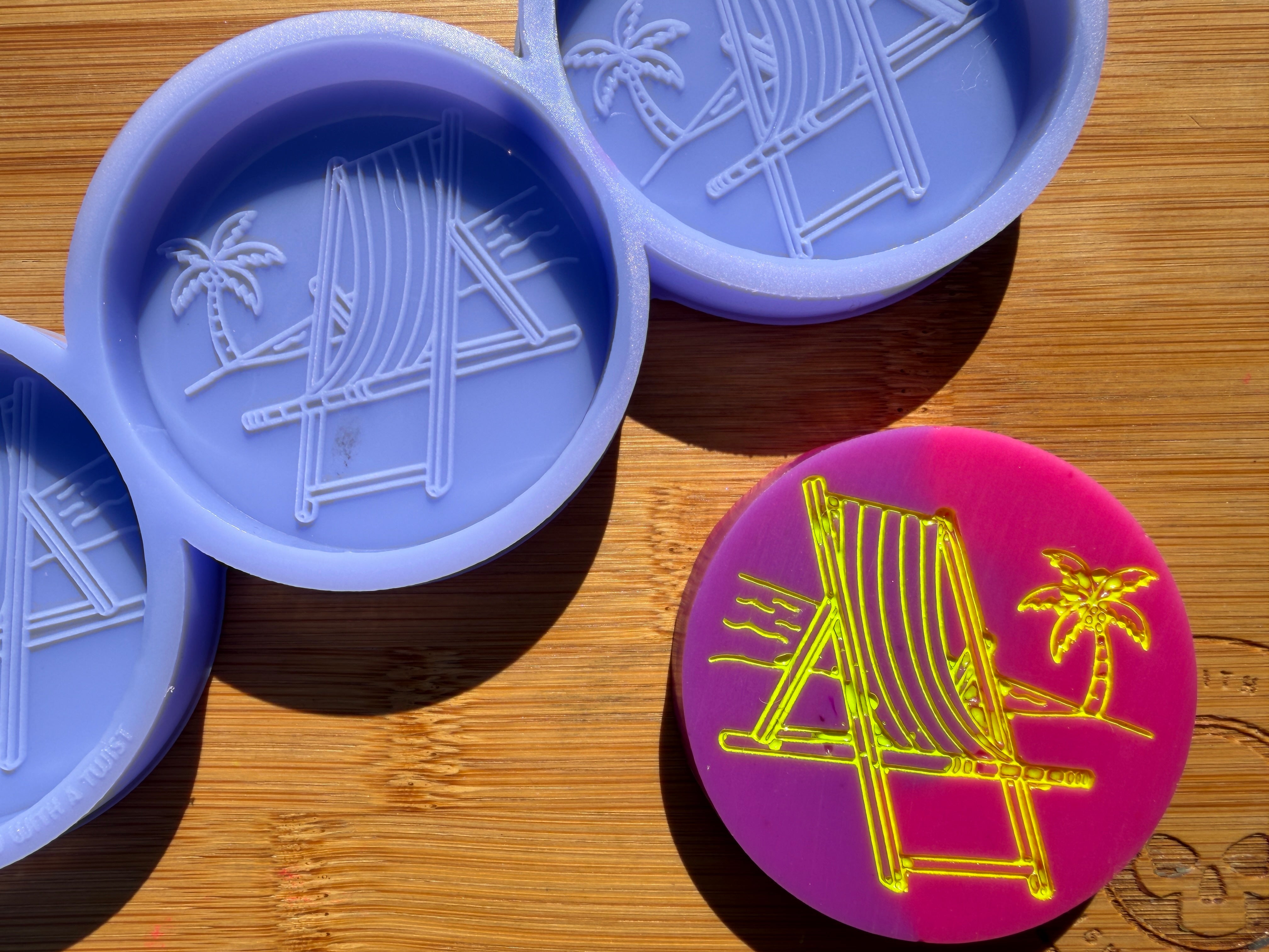 Deck Chair Silicone Mold - 3 Cavities