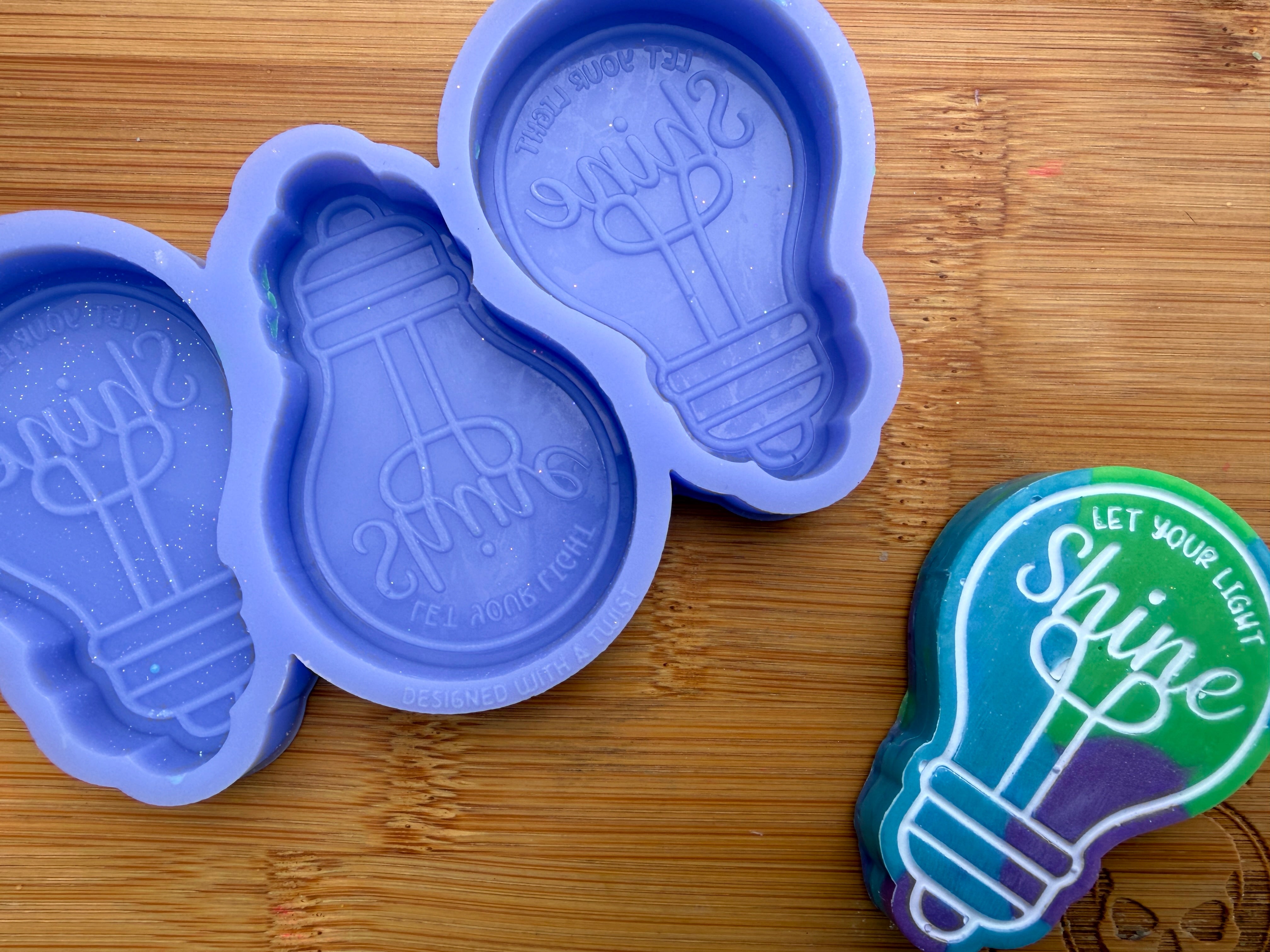 Let Your Light Shine Lightbulb Silicone Mold - 3 Cavities