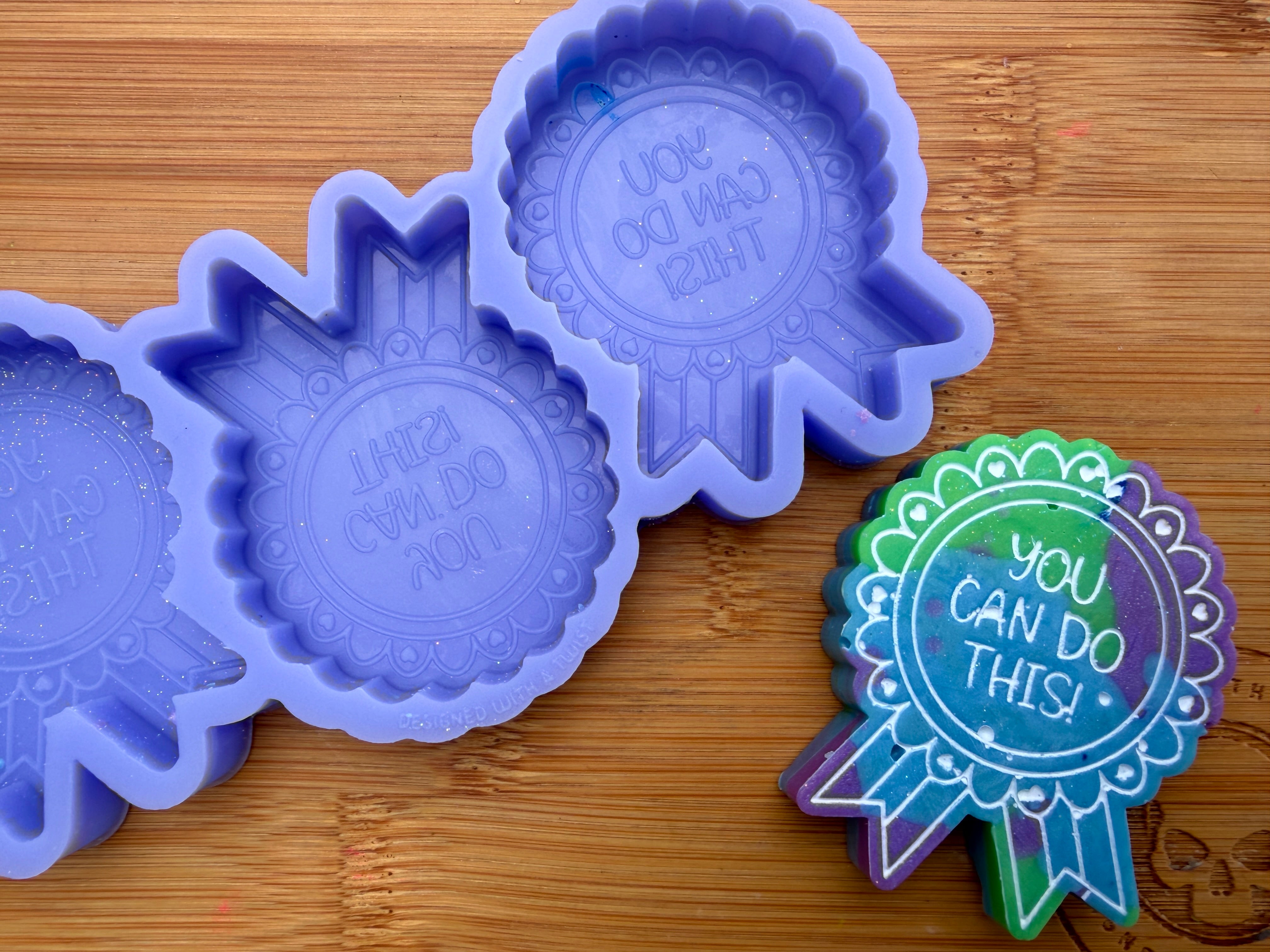 You Can Do This Rosette Silicone Mold - 3 Cavities