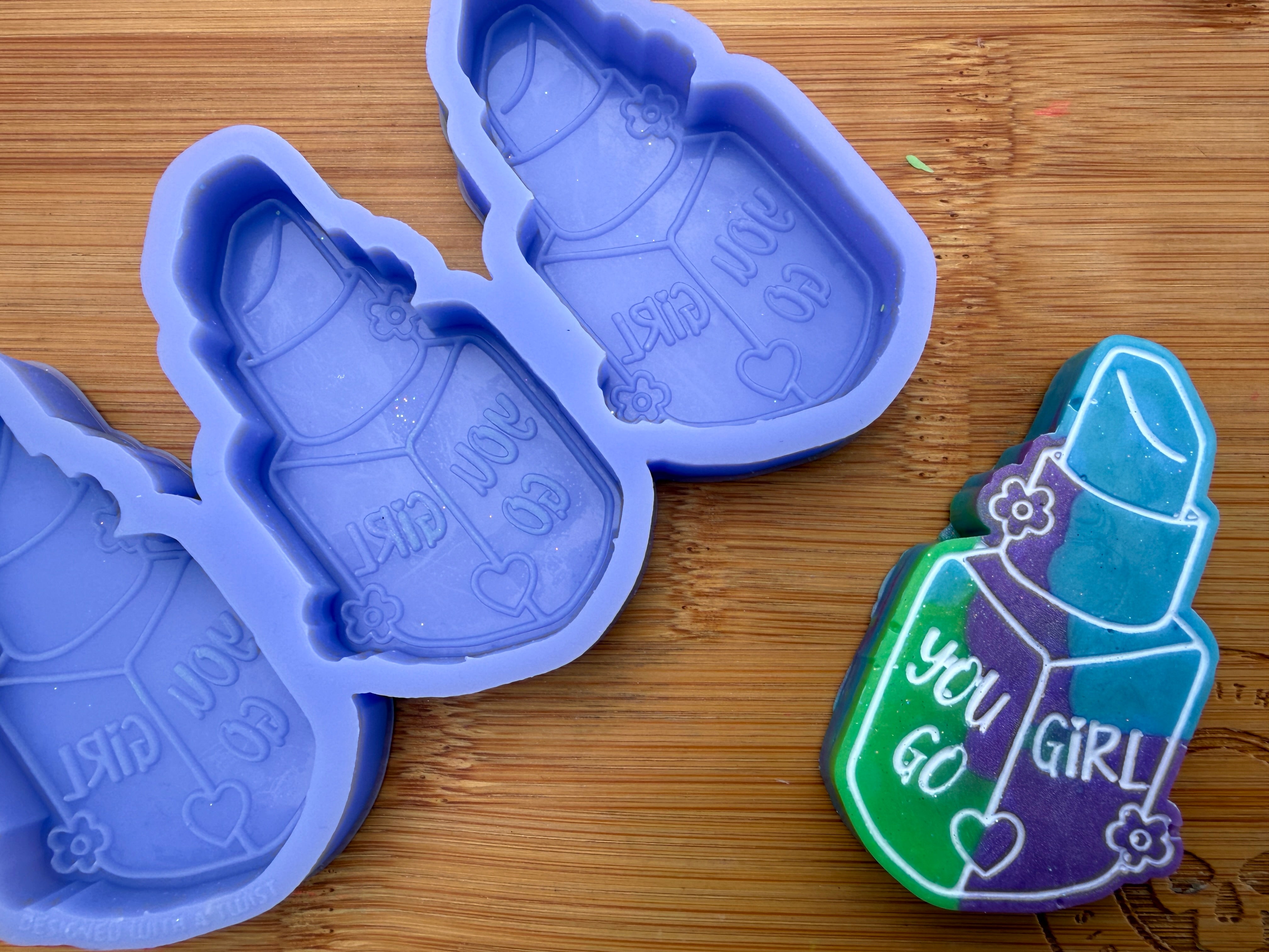 You Go Girl Lipstick Silicone Mold - 3 Cavities