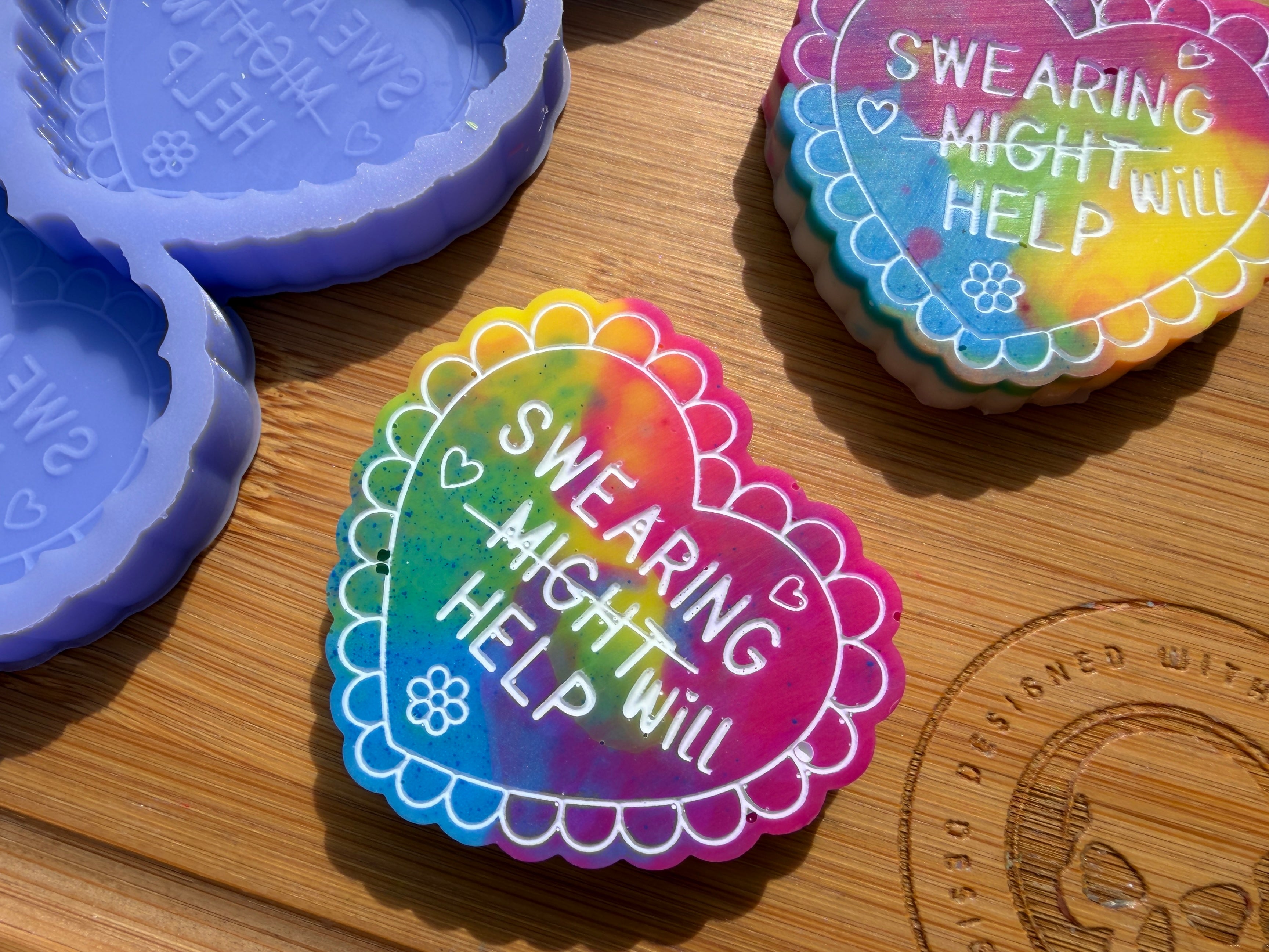 Swearing Will Help Silicone Mold - 3 Cavities