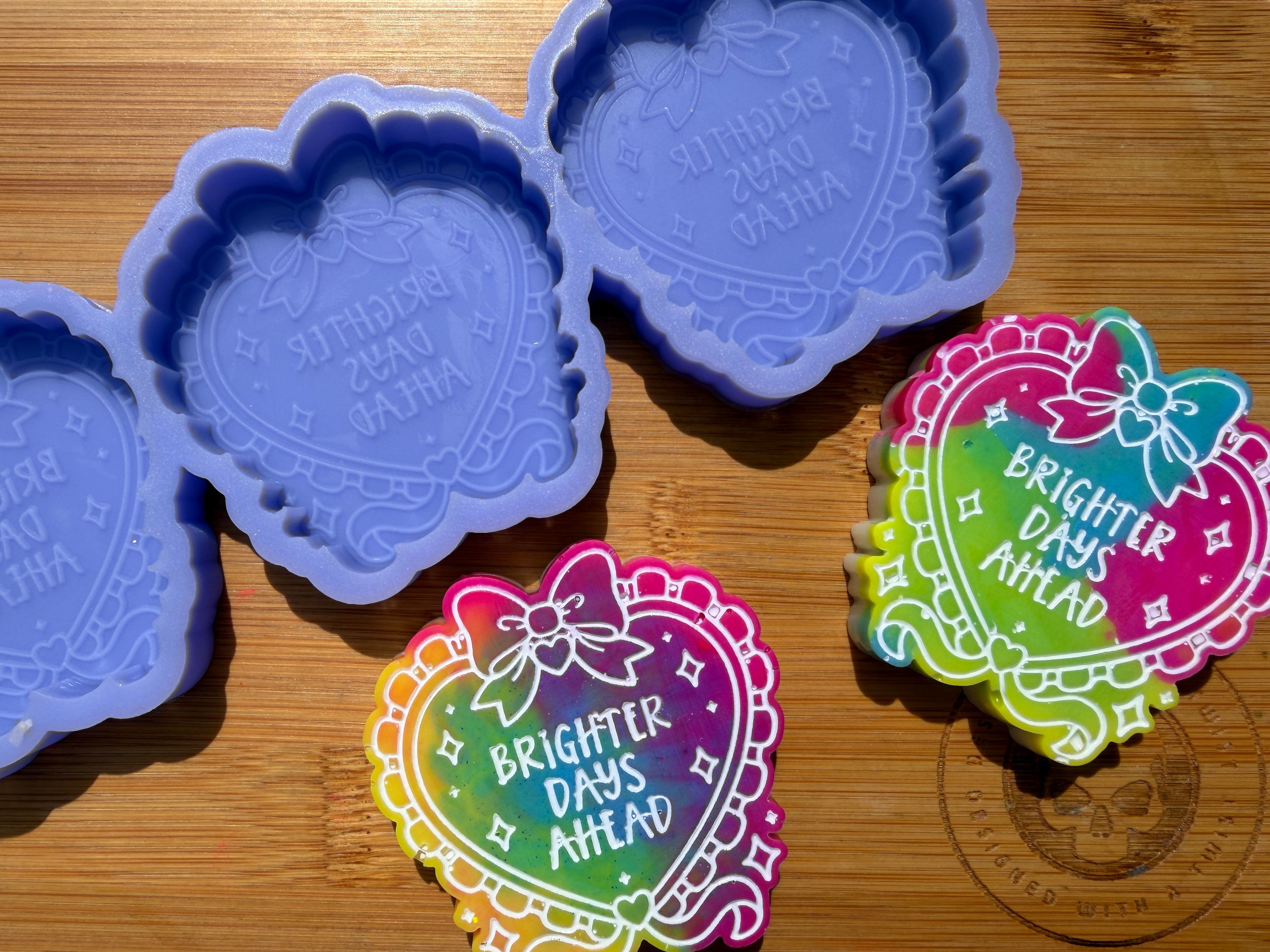 Brighter Days Ahead Heart Silicone Mold - 3 Cavities