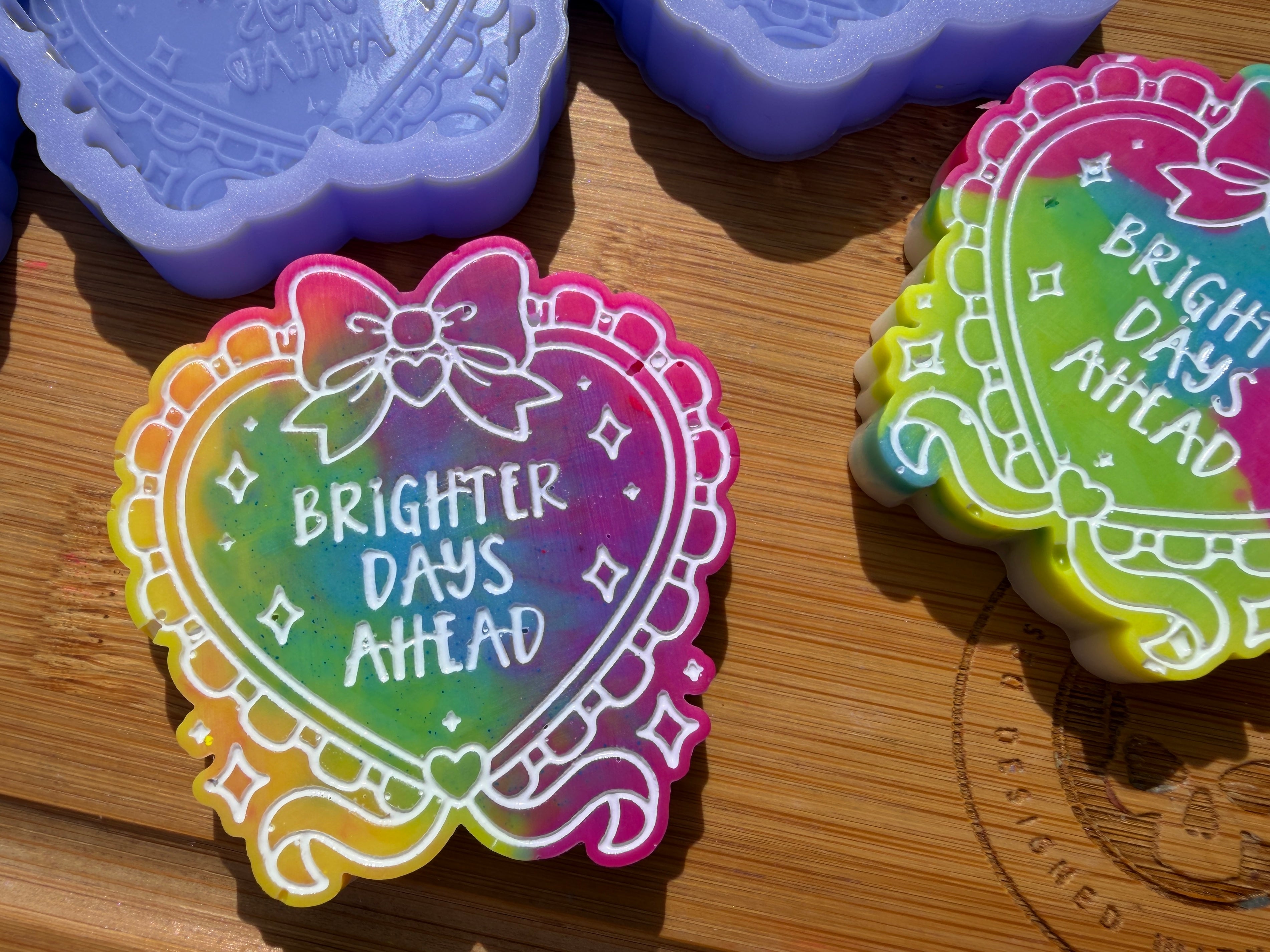 Brighter Days Ahead Heart Silicone Mold - 3 Cavities