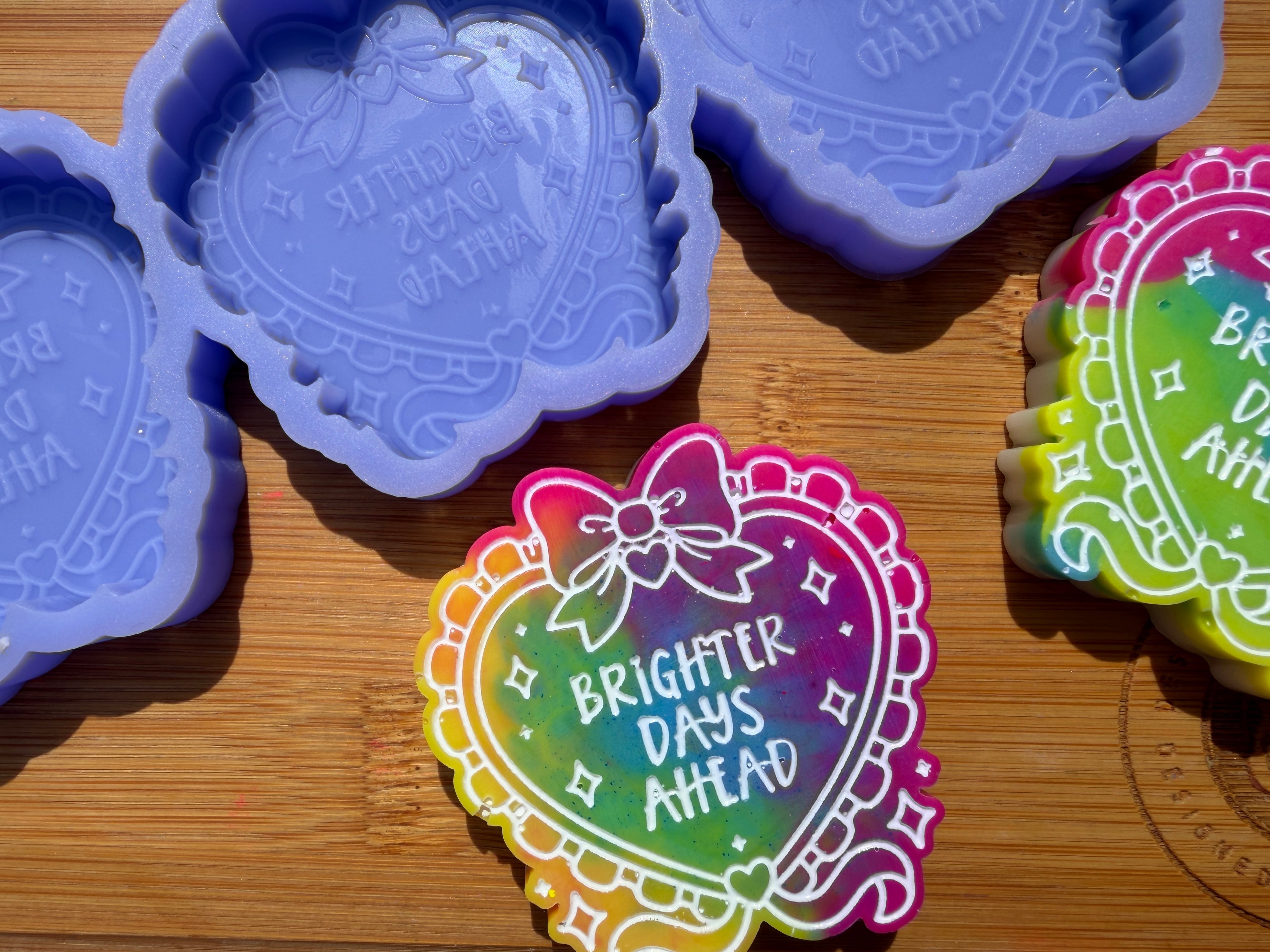 Brighter Days Ahead Heart Silicone Mold - 3 Cavities