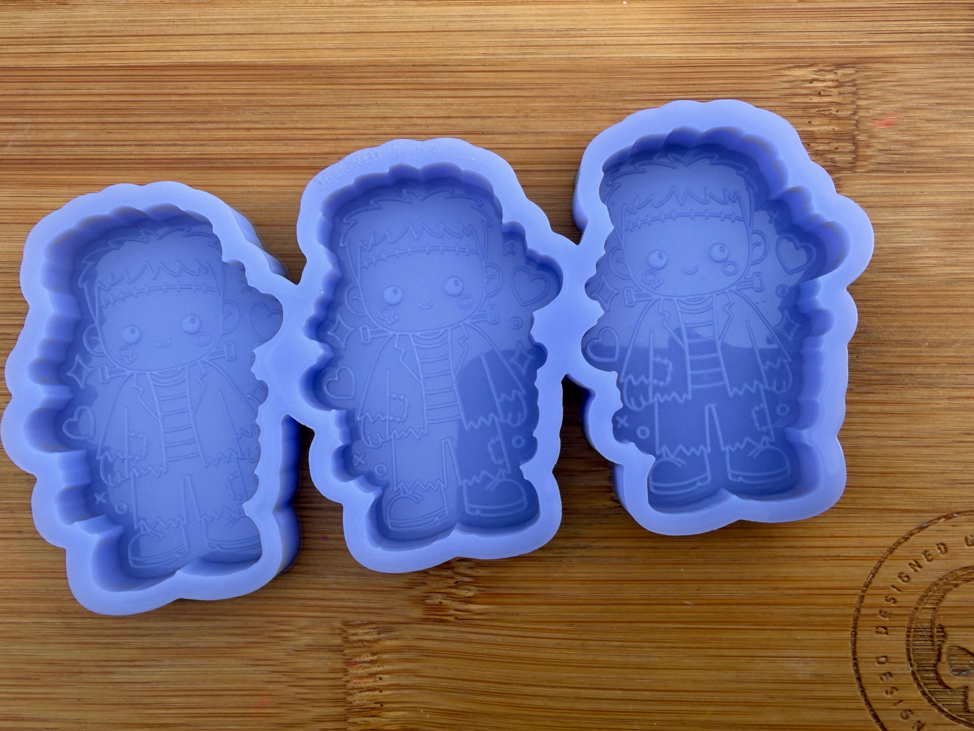Cute Frankenstein Silicone Mold - 3 Cavities