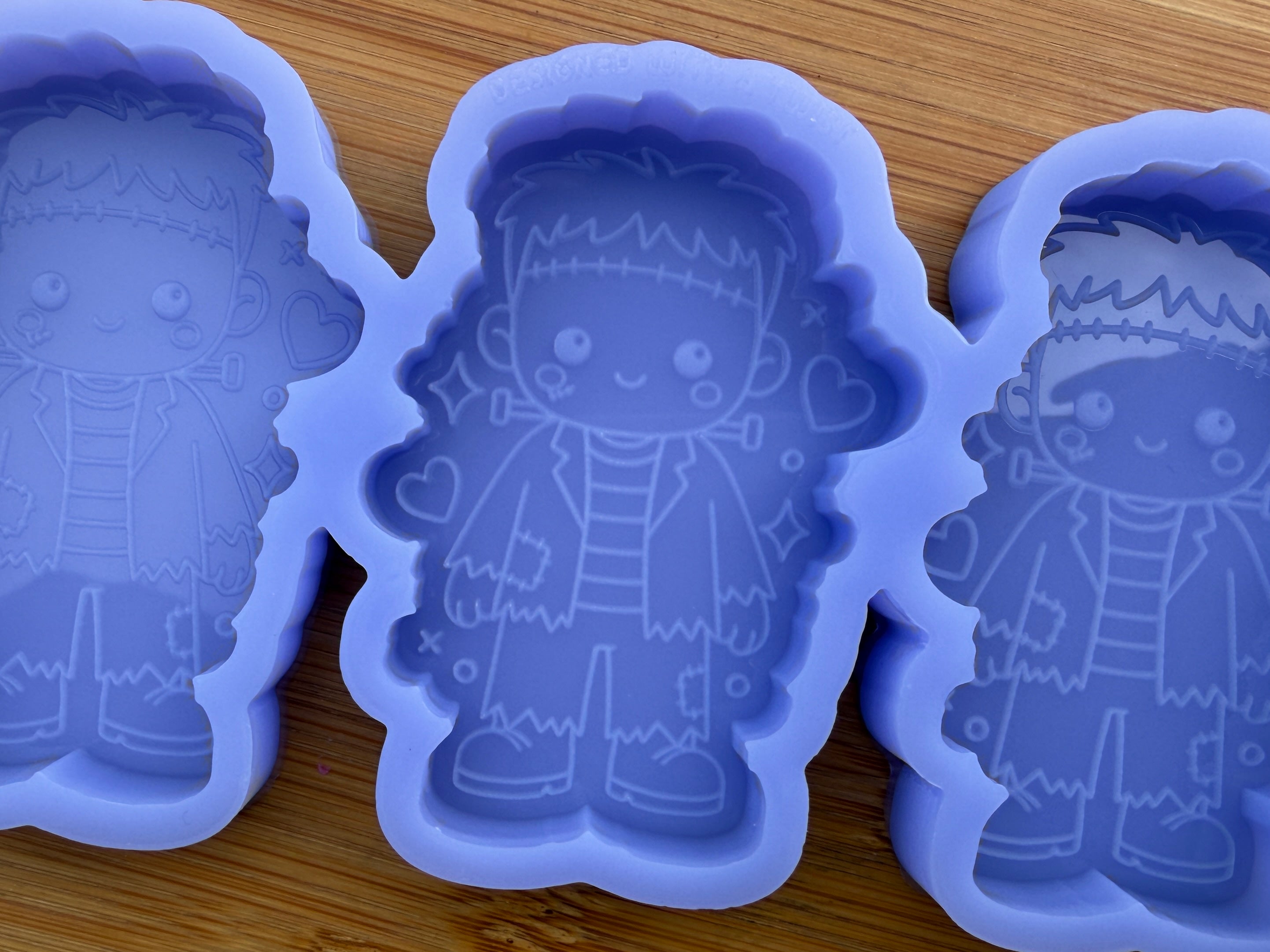 Cute Frankenstein Silicone Mold - 3 Cavities
